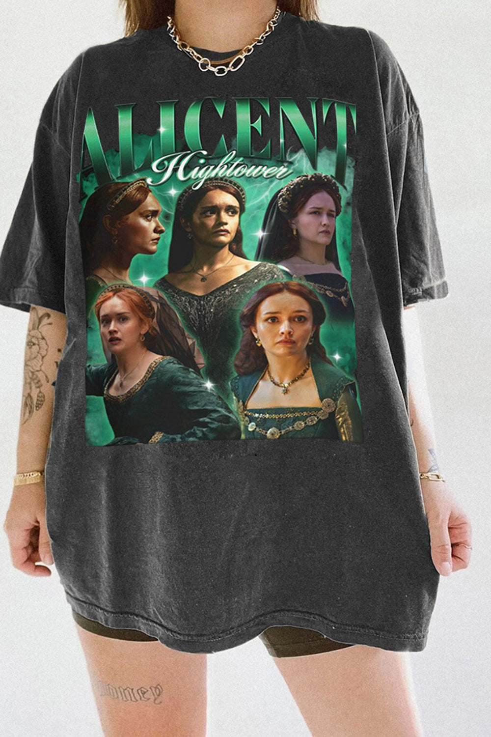 T-Shirt House Of Merch, Shirt House Of The Dragon Retro Alicent Hightower For Women