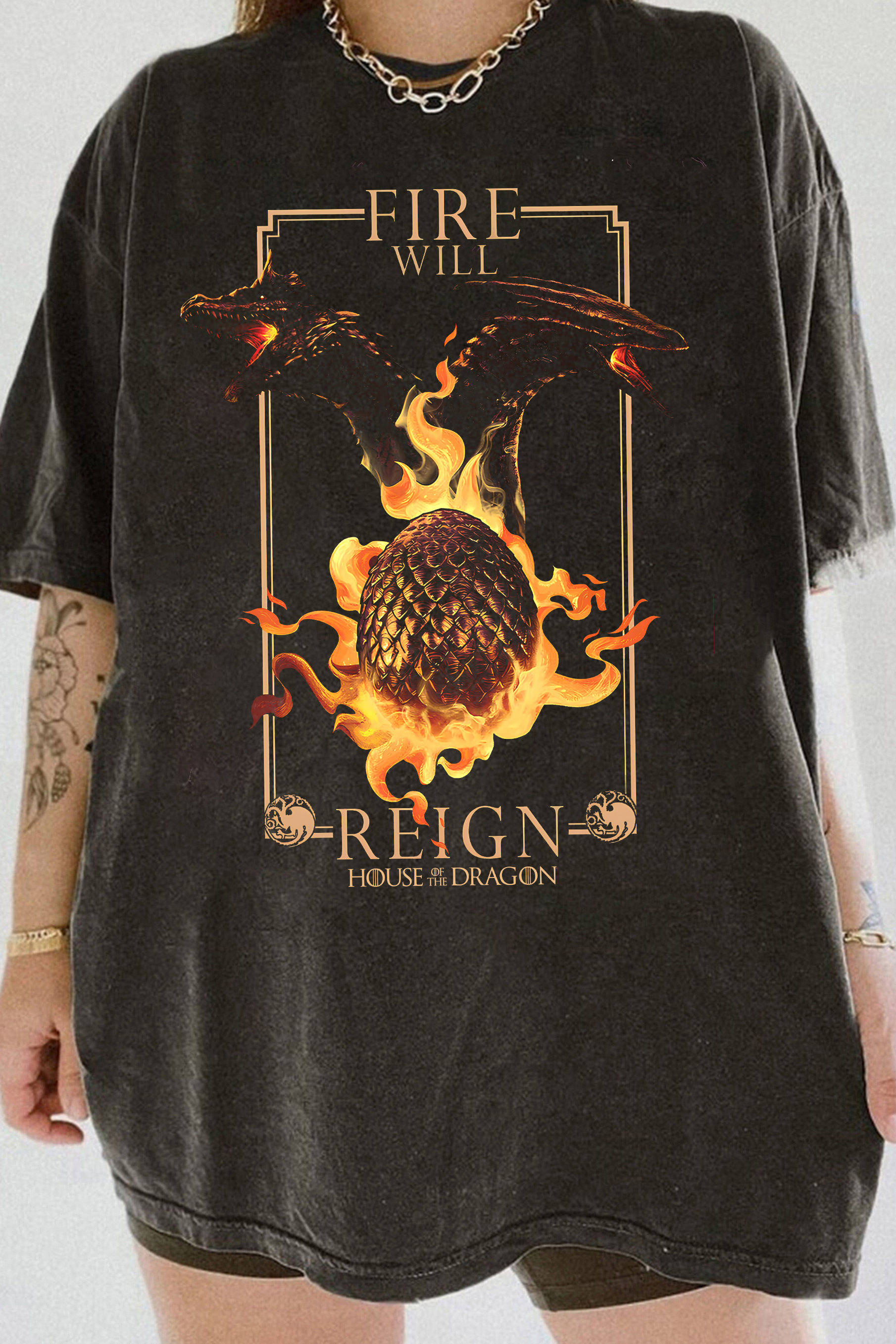 New T-Shirt House Of Merch, Shirt House Of The Dragon Targaryen For Women