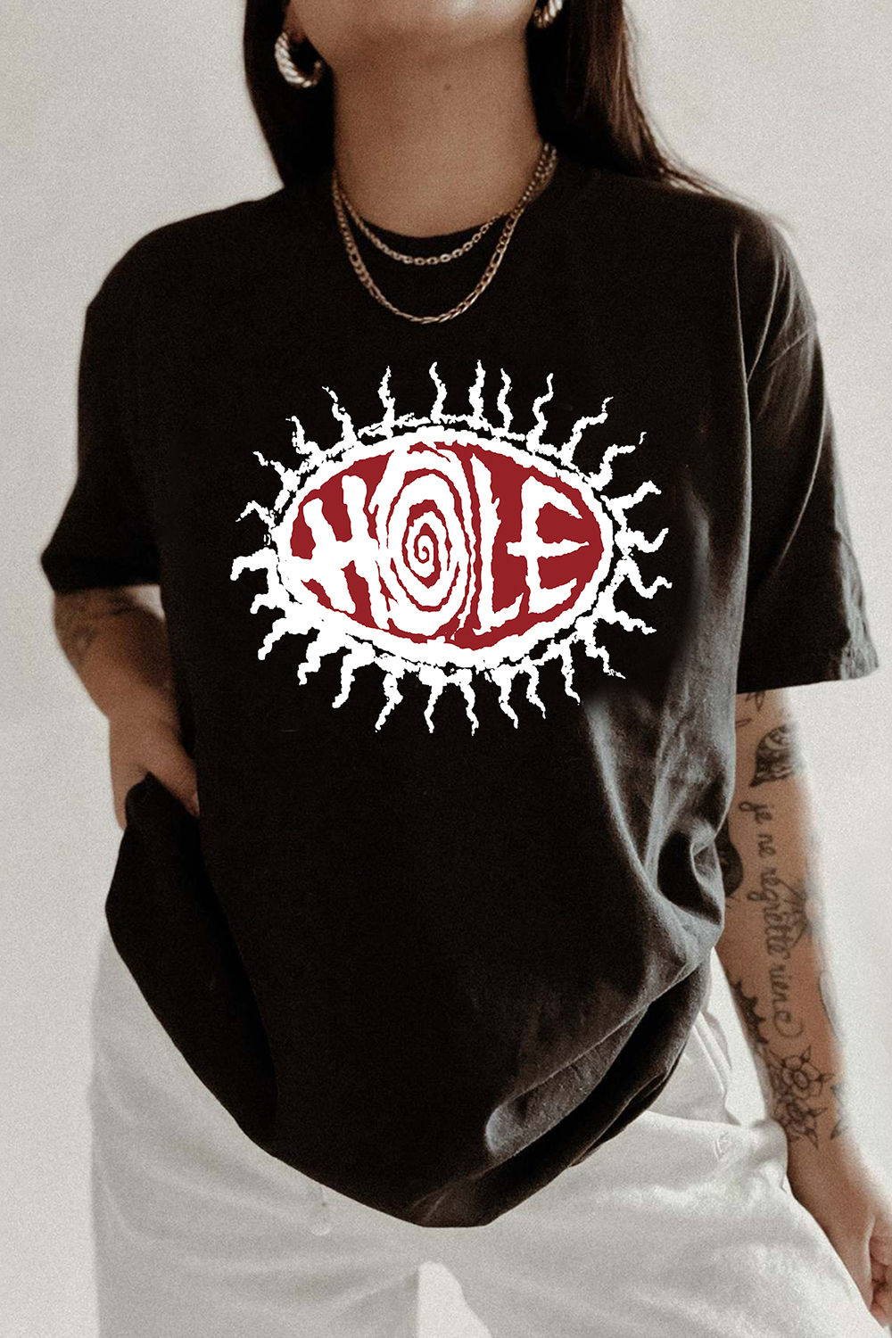 T-Shirt Hole Band Merch, Shirt Hole Band 90S Graphic For Women