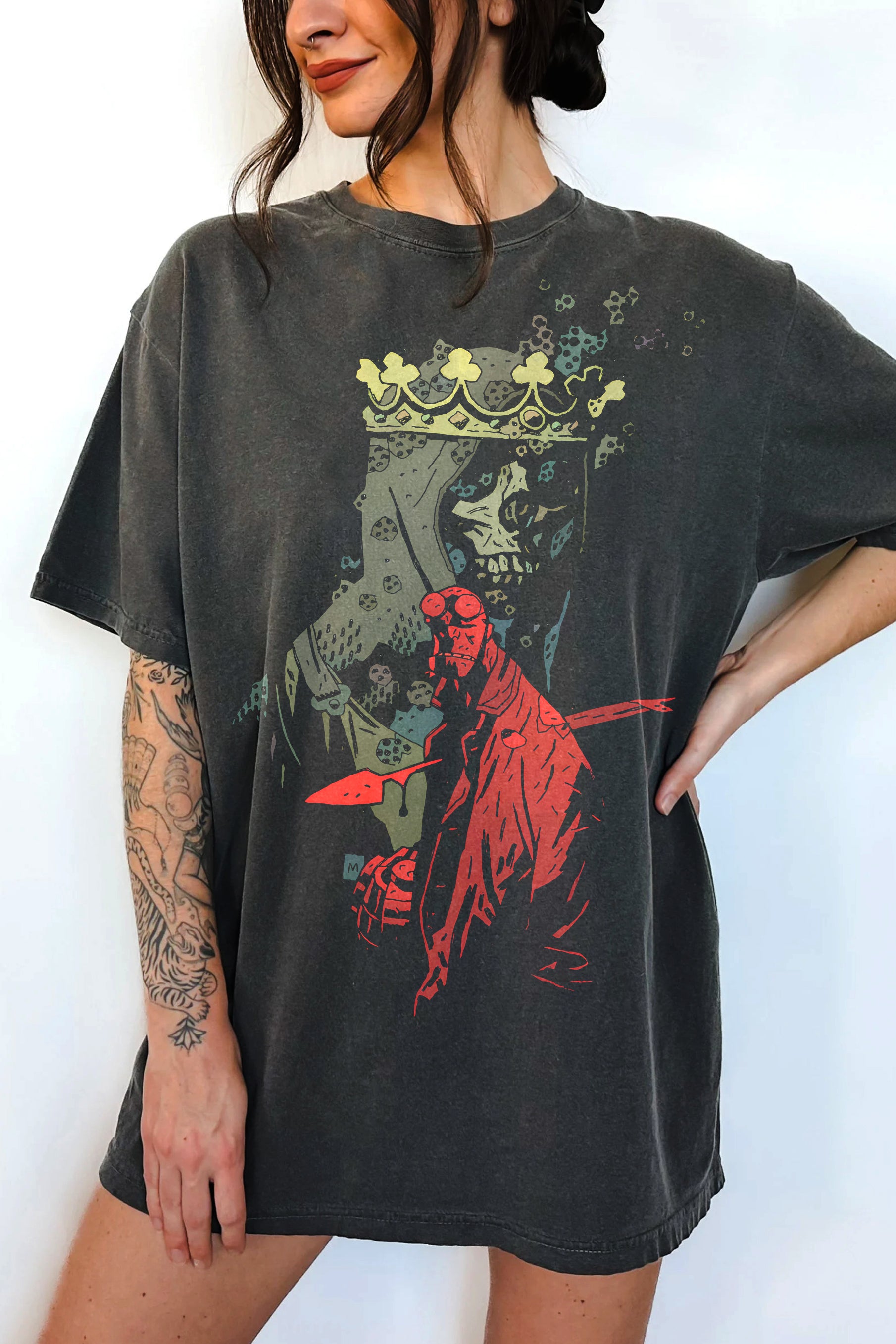 T-Shirt Hellboy Art Merch, Shirt Hellboy Art For Women