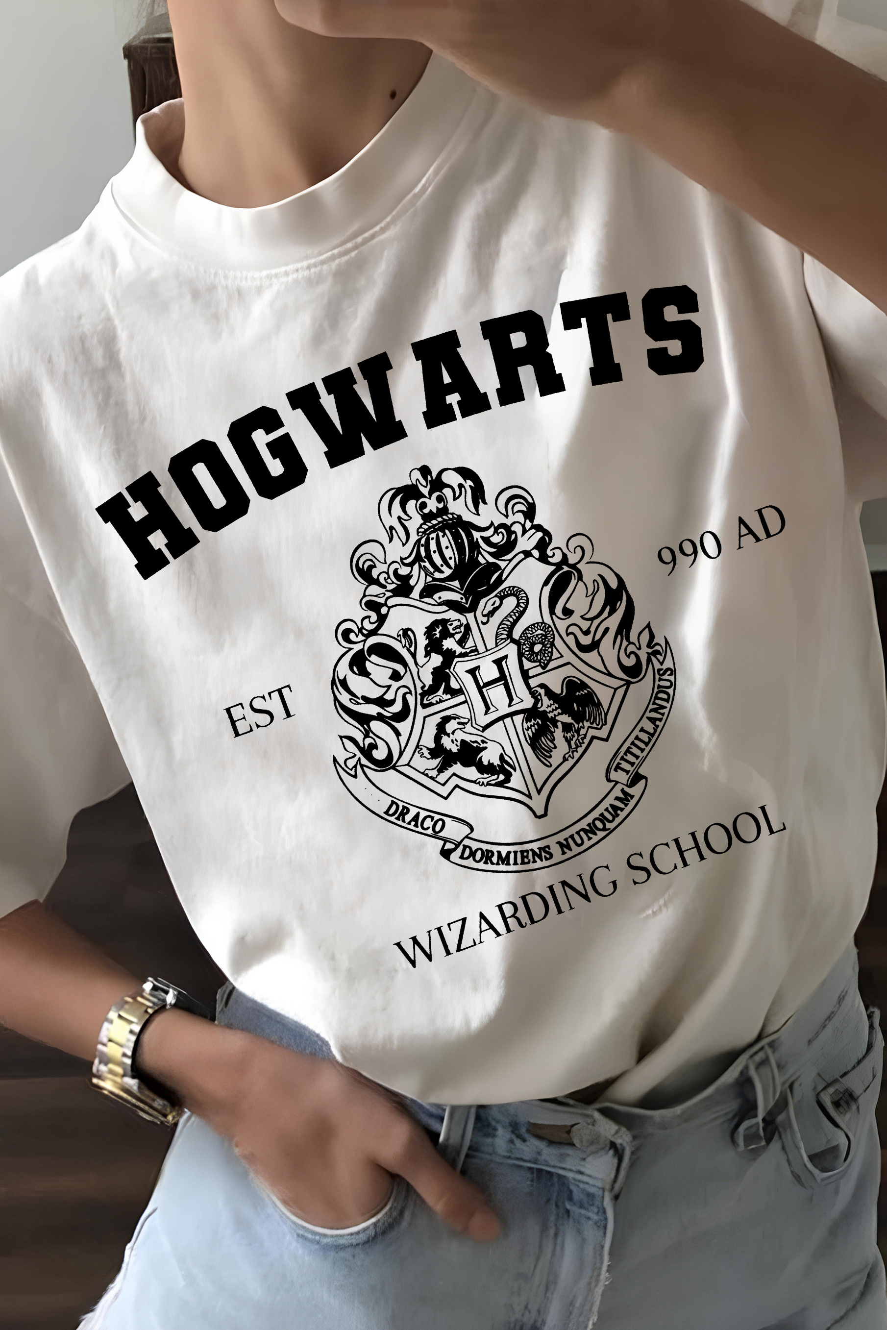 T-Shirt Hogwarts Wizard Merch, Shirt Hogwarts Wizard Hp Fan For Women