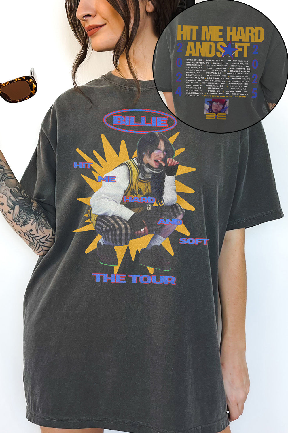 T-Shirt Hit Me Merch, Shirt Hit Me Hard And Soft For Women