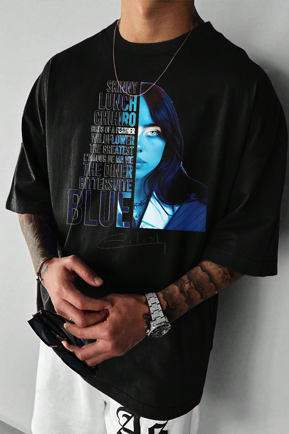 T-Shirt Hit Me Merch, Shirt Hit Me Hard And Soft Billie For Men