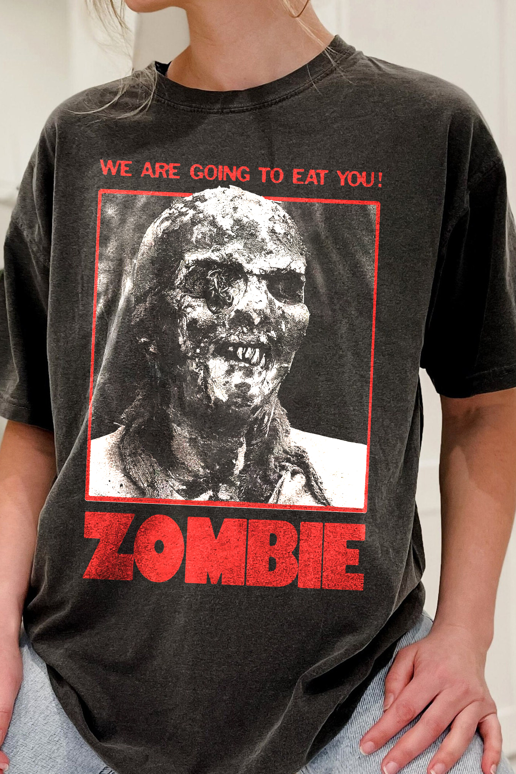 T-Shirt Horror Zombie Merch, Shirt Horror Zombie For Women