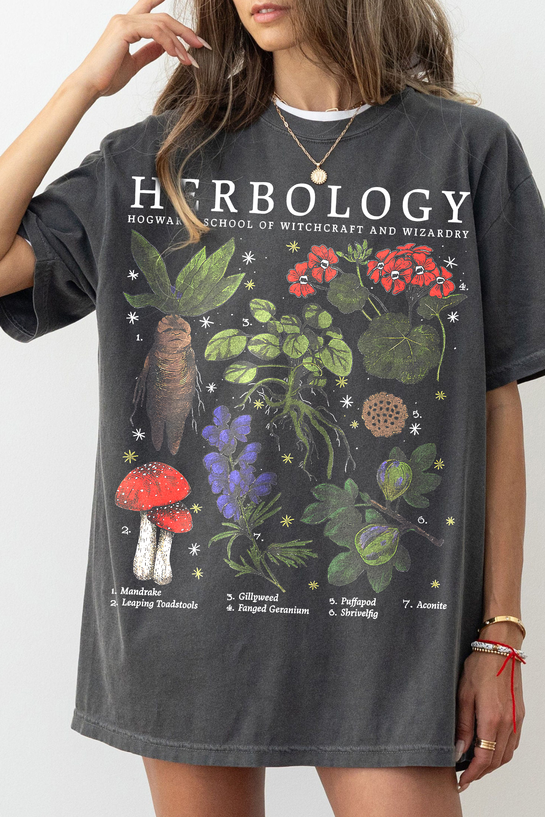 T-Shirt Herbology Plants Merch, Shirt Herbology Plants Plant Wizard Pottery Hp For Women