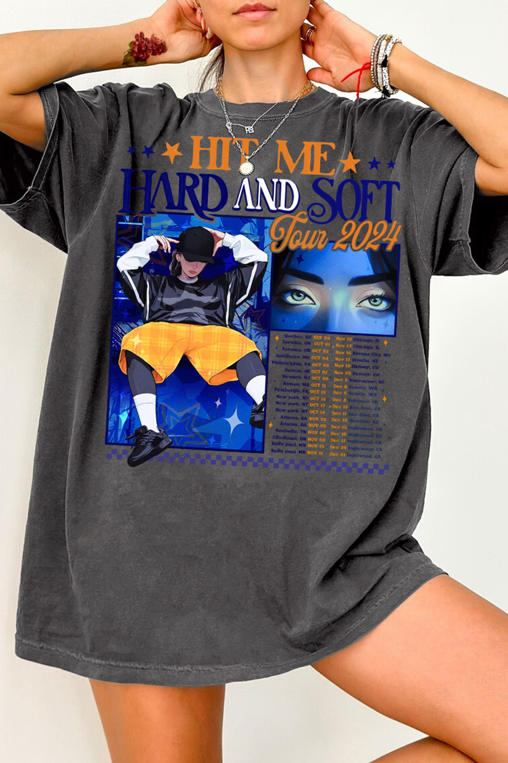 T-Shirt Hit Me Merch, Shirt Hit Me Hard And Soft For Women