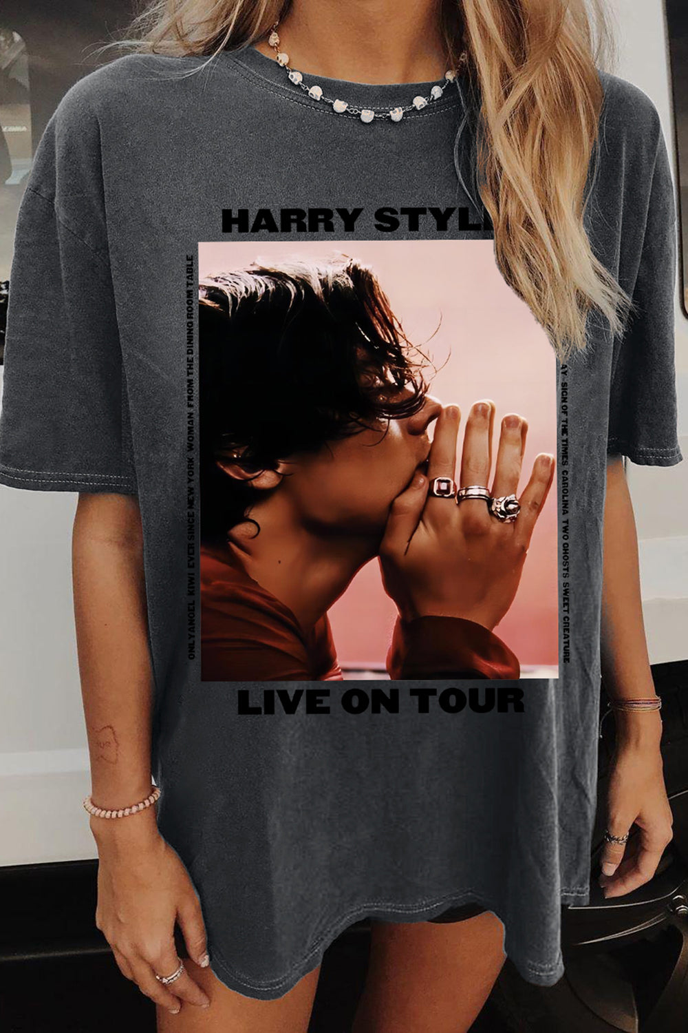 New T-Shirt Harry Styles Merch, Shirt Harry Styles Live On Tour For Women