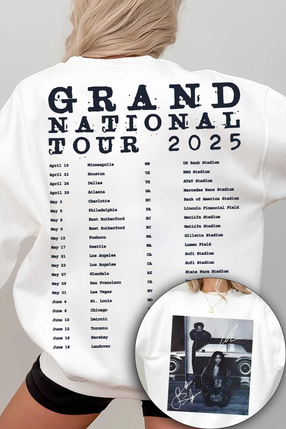 New Grand National Tour Kendrick&Sza Fleece Sweatshirt For Women