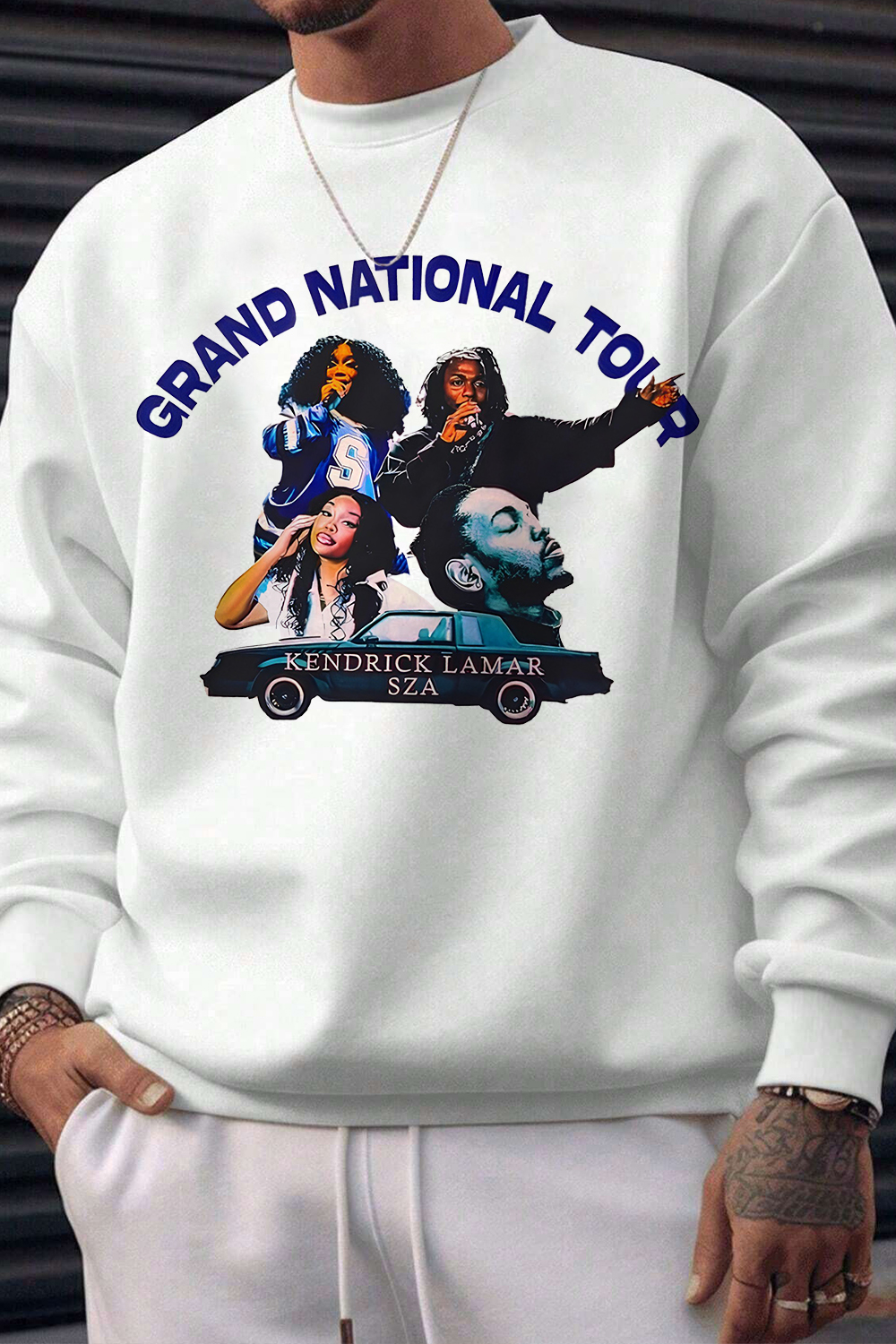 New Grand National Tour Kdot&Sza Fleece Sweatshirt For Men