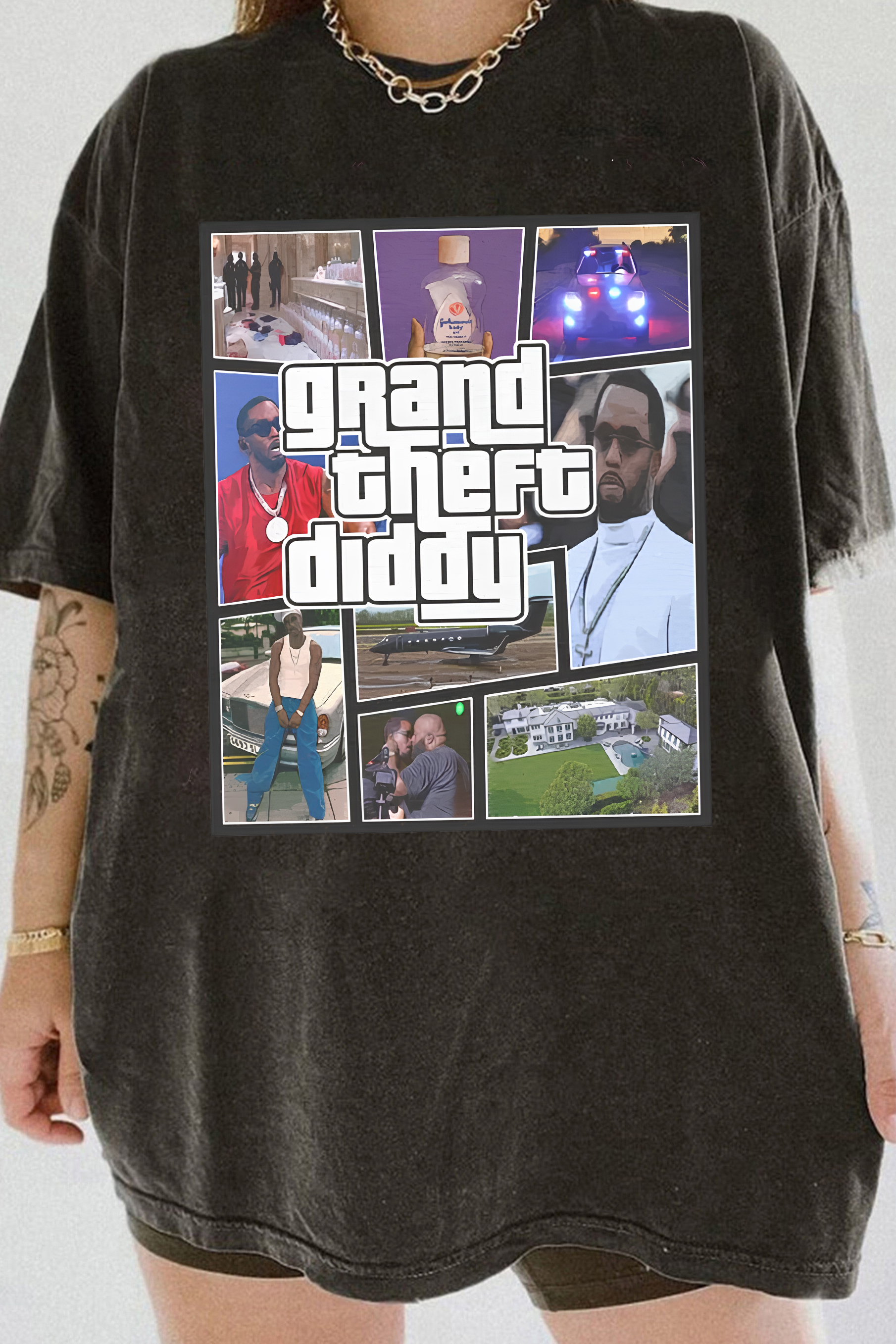 New T-Shirt Grand Theft Merch, Shirt Grand Theft Diddy For Women