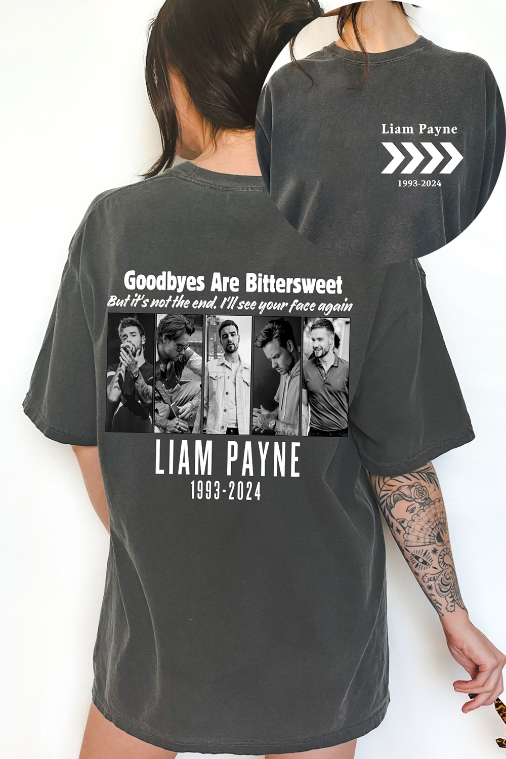 New T-Shirt Goodbyes Are Merch, Shirt Goodbyes Are Bittersweet Liam Payne For Women