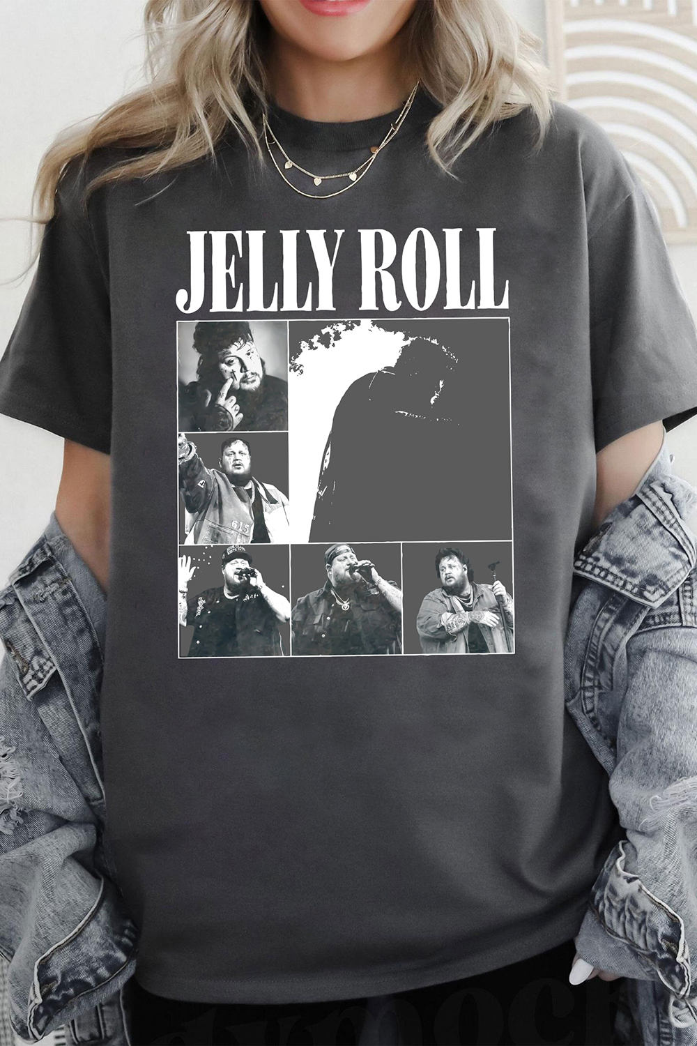 New T-Shirt Graphic Jelly Merch, Shirt Graphic Jelly Roll The Beautifully Broken Tour 2024 For Women