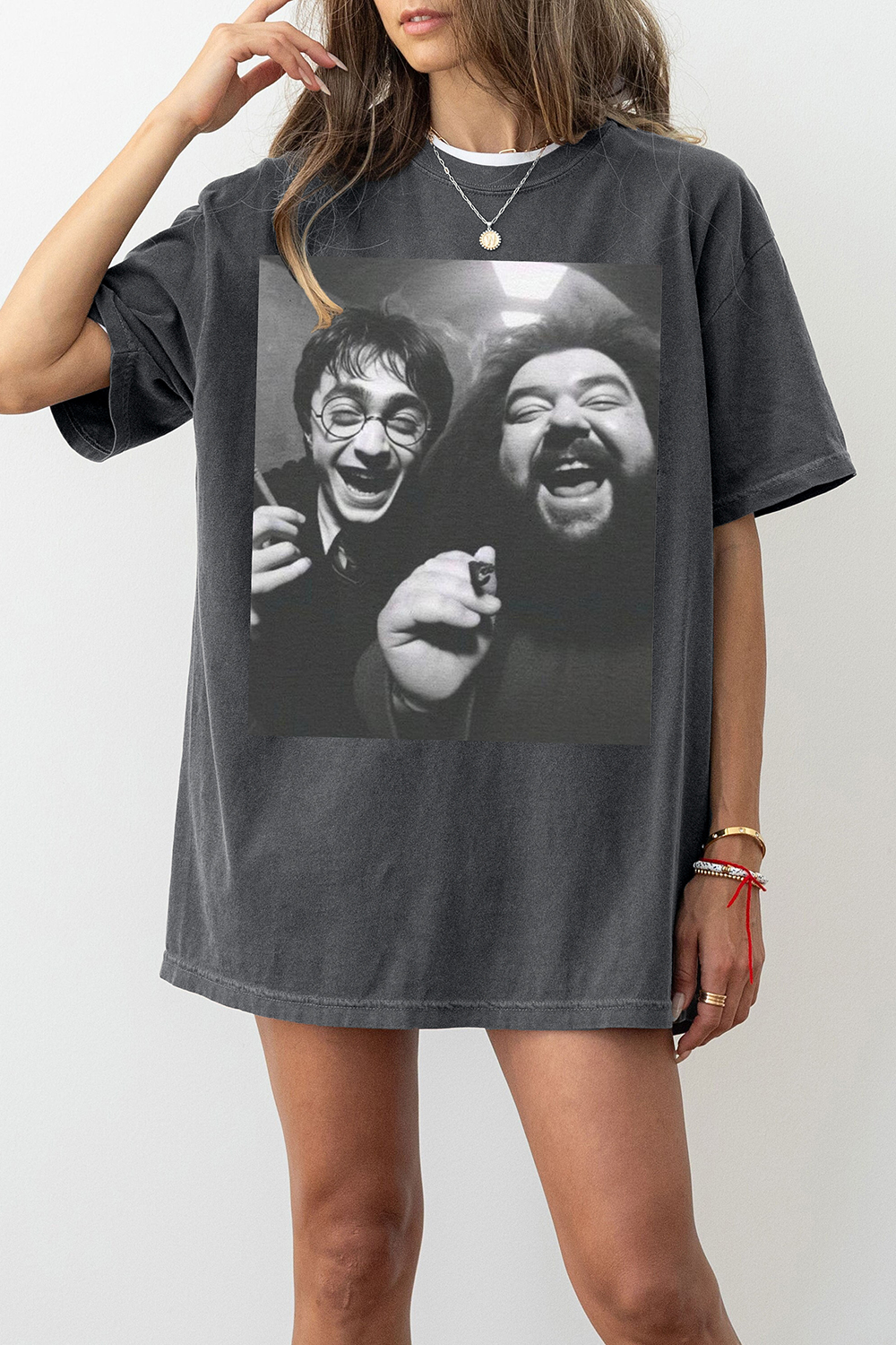 T-Shirt Funny Meme Merch, Shirt Funny Meme Harry Smoking Wizard Graphic For Women