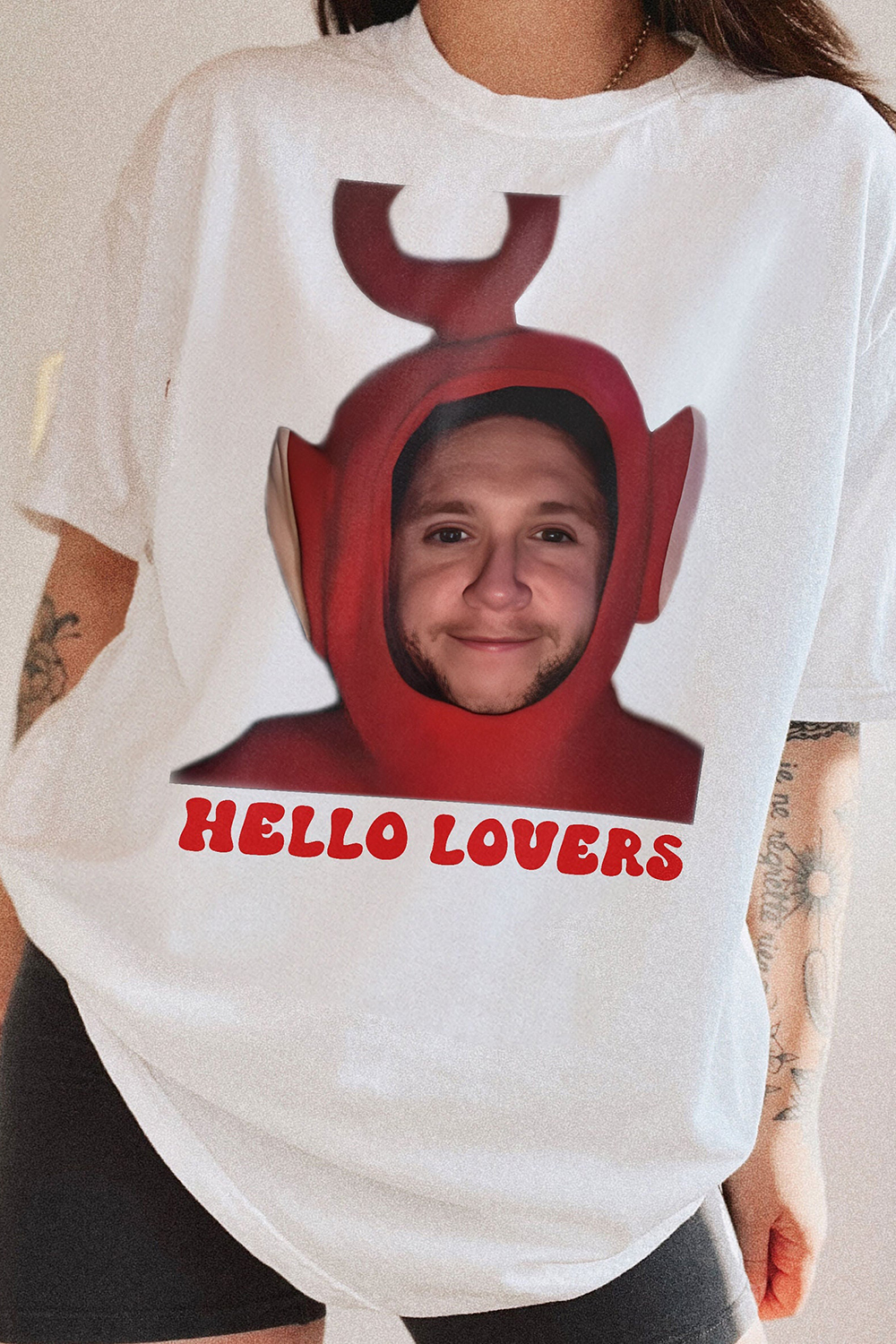 New T-Shirt Funny Niall Merch, Shirt Funny Niall Hello Lovers For Women