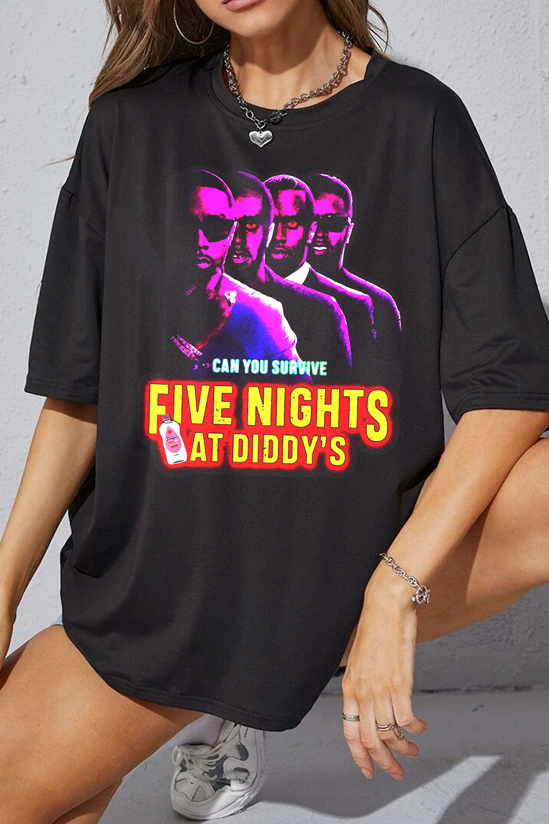 New T-Shirt Funny Diddy’S Merch, Shirt Funny Diddy’S – 5 Five Nights Freak Off Party For Women