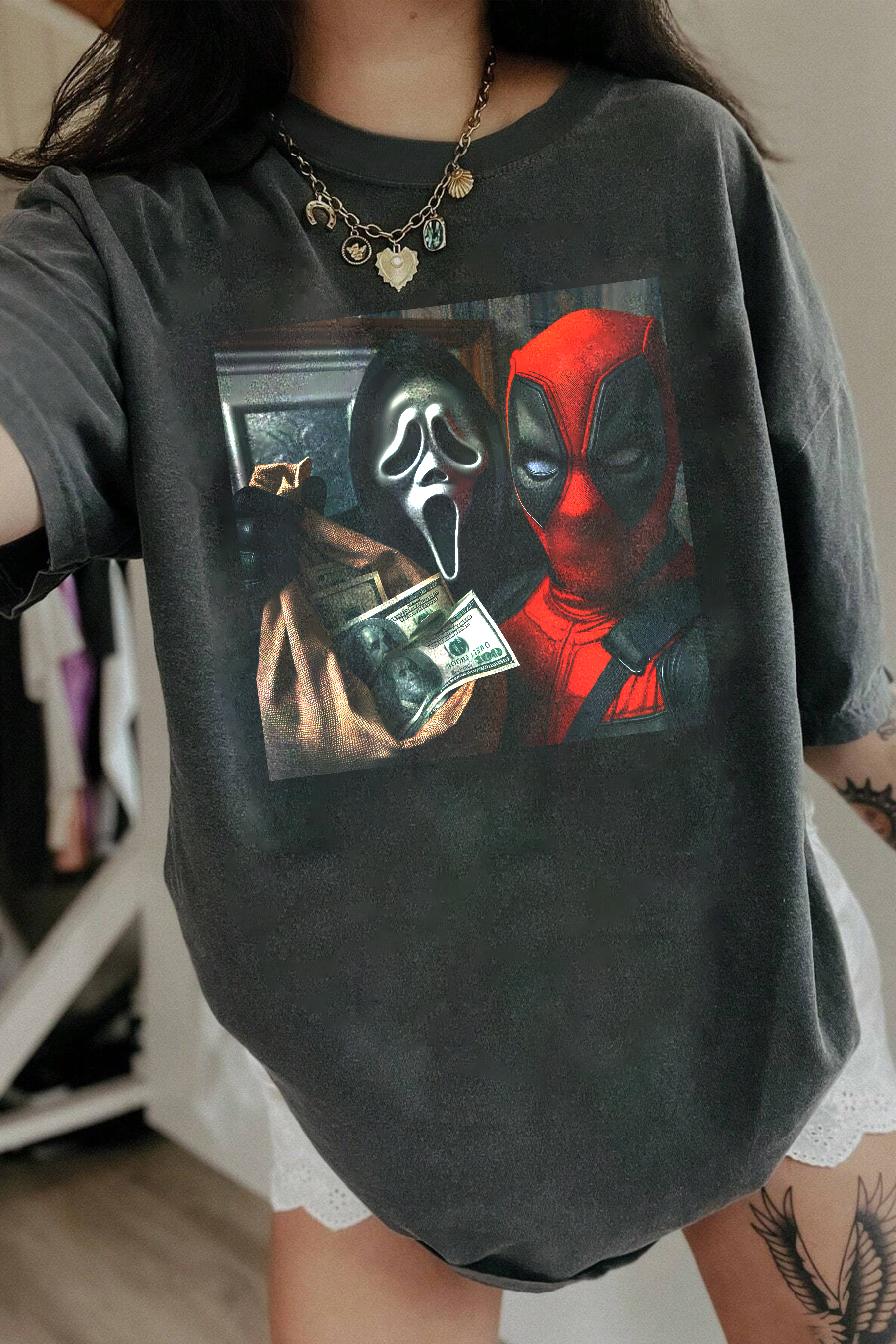 New T-Shirt Ghostface X Merch, Shirt Ghostface X Dp  For Women