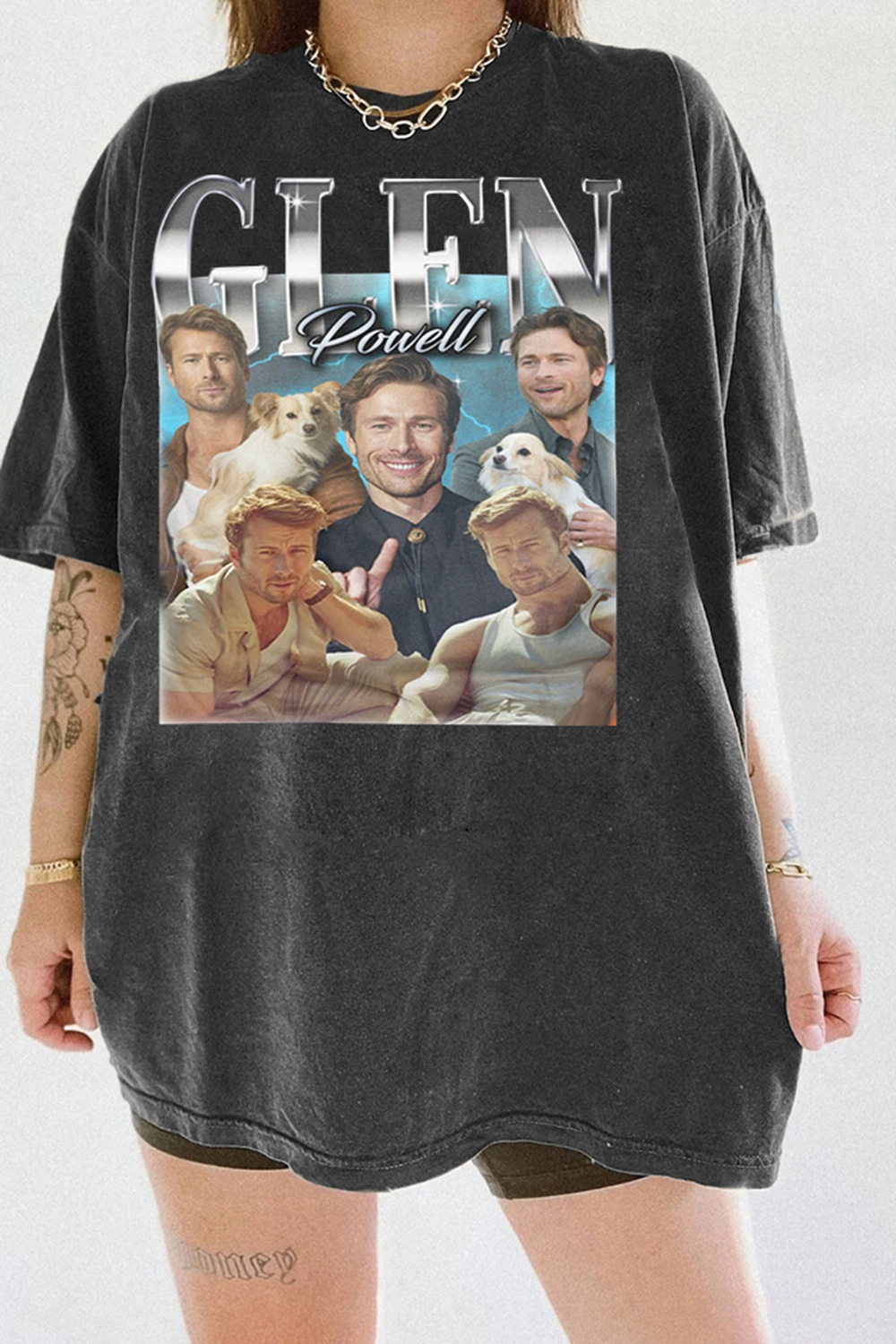 New T-Shirt Glen Powell Merch, Shirt Glen Powell Graphic For Women