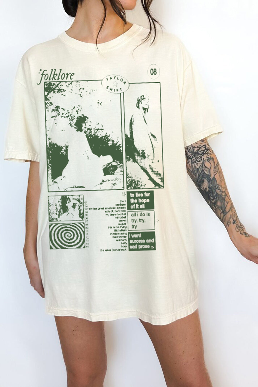 New T-Shirt Folklore Tracklist Merch, Shirt Folklore Tracklist The Eras Tour 2023 For Women