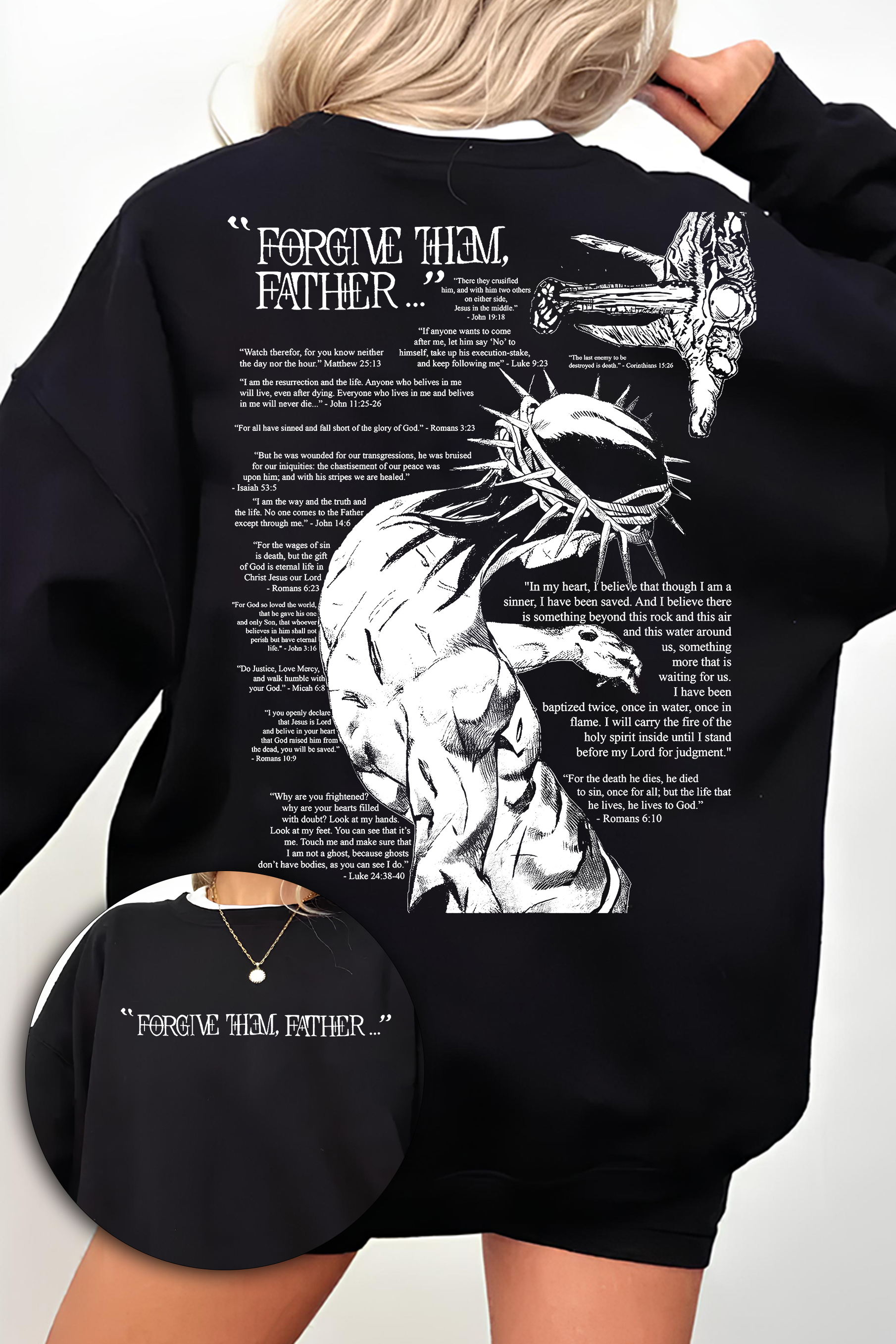 New Forgive Them, Father… Jojo Fleece Sweatshirt For Women