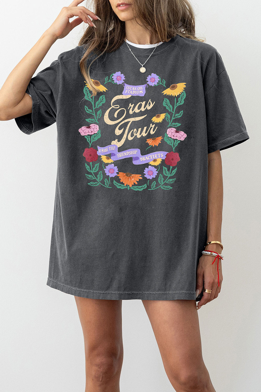 New T-Shirt Eras  Merch, Shirt Eras Tour Floral Piano For Women