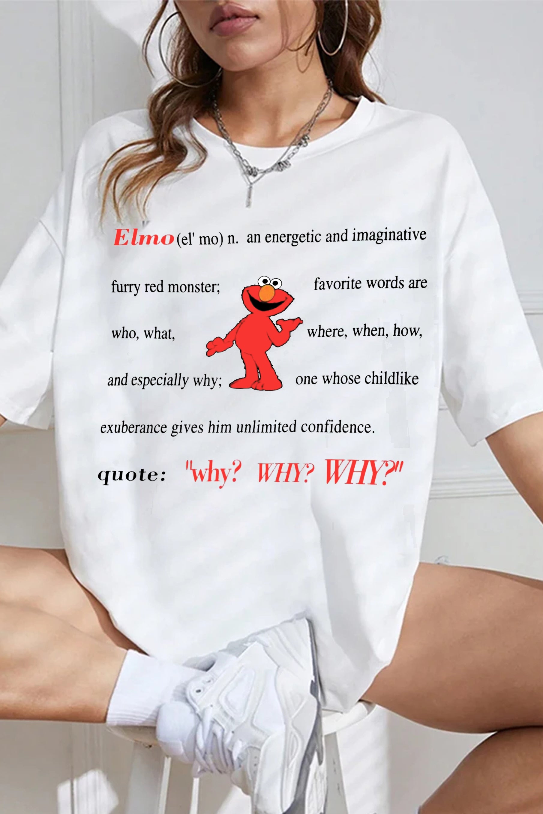 New T-Shirt Elmo Definition Merch, Shirt Elmo Definition An Energetic And Imaginative For Women