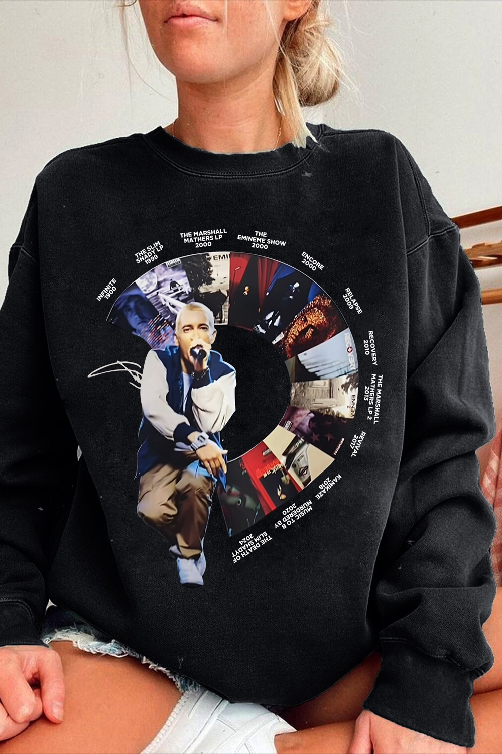 New Eminem The Death Of Slim Shady Album Fleece Sweatshirt For Women