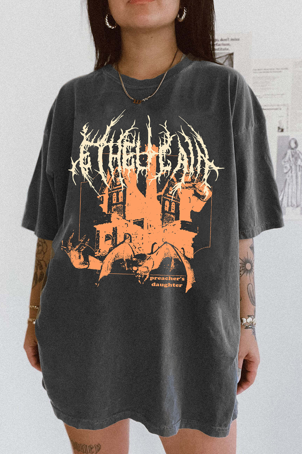 T-Shirt E.Thel C.Ain Merch, Shirt E.Thel C.Ain Vintage Concert Tour Metal For Women