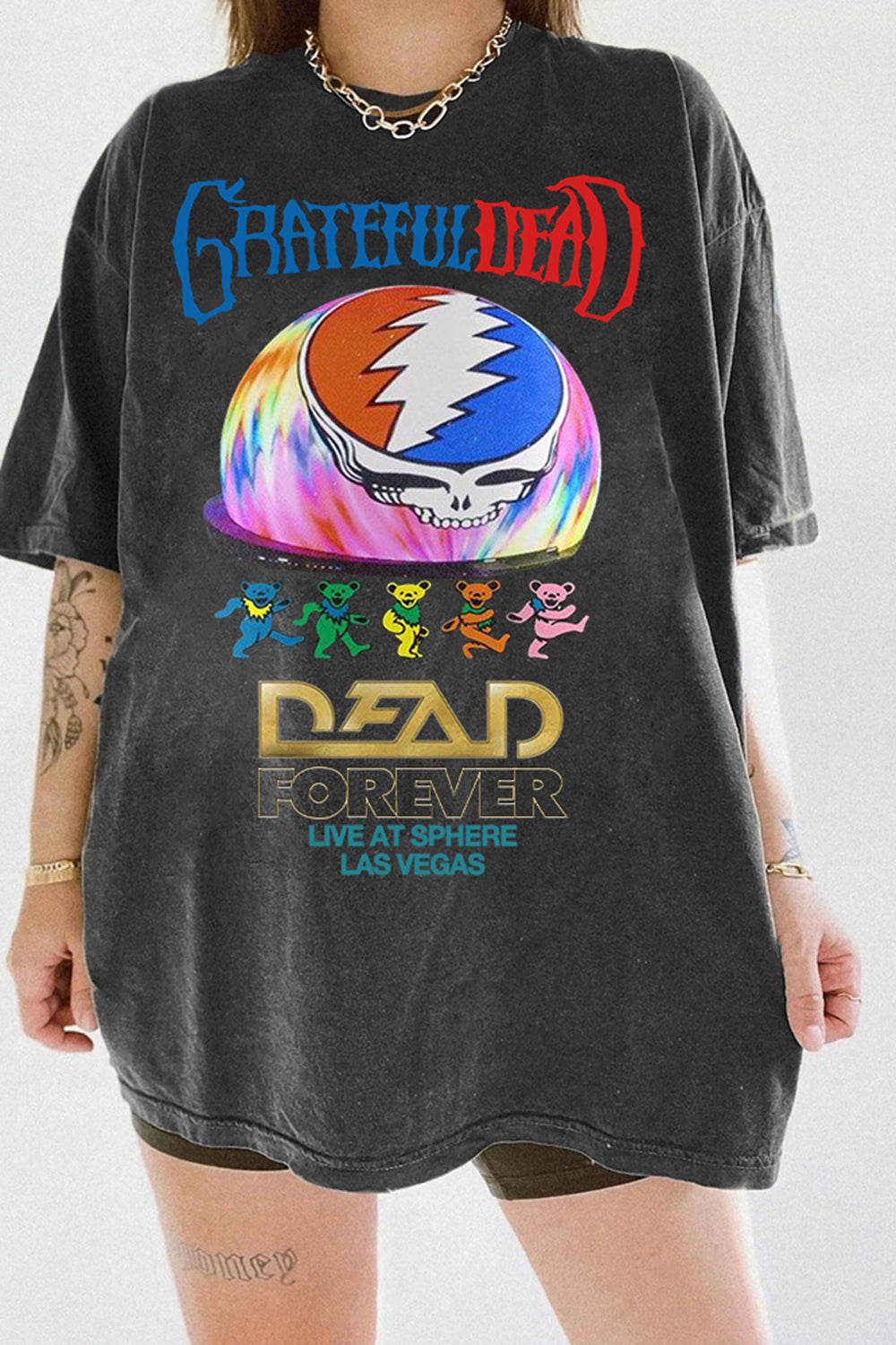 T-Shirt Dead Forever Merch, Shirt Dead Forever Live At Sphere Las Vegas Grateful Dead For Women