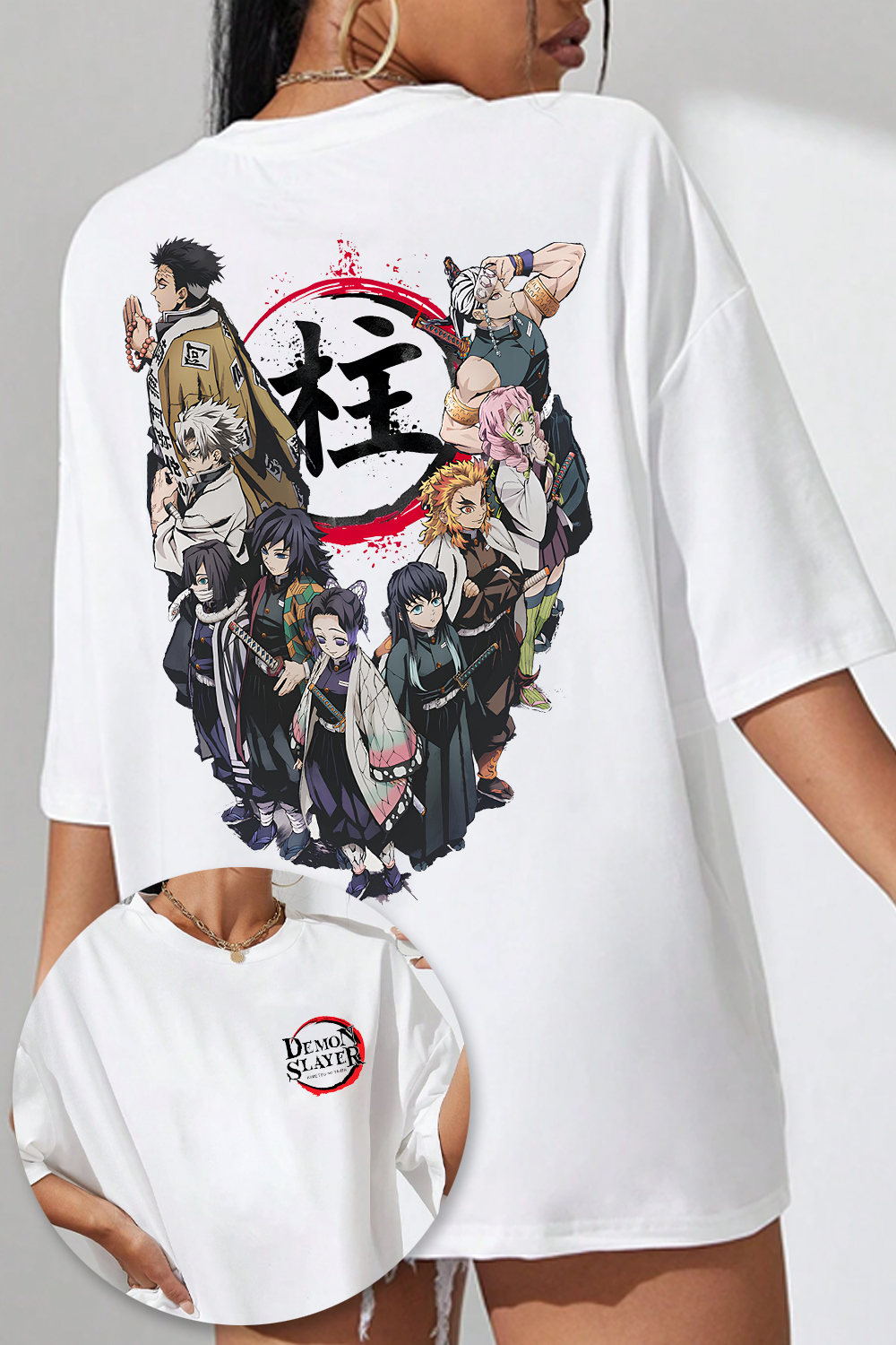 New T-Shirt Demon Slayer Merch, Shirt Demon Slayer For Women