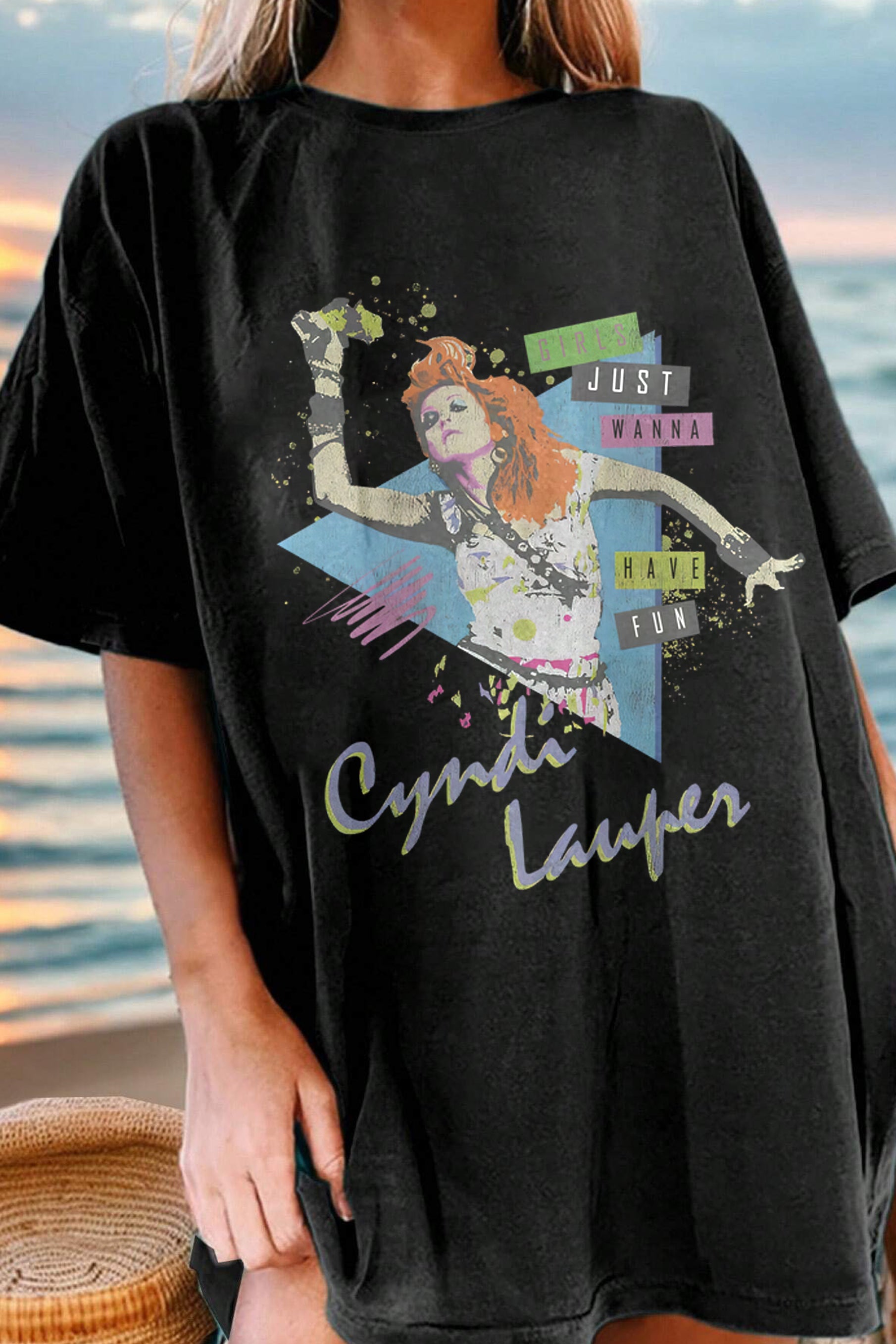 New T-Shirt Cyndi Lauper Merch, Shirt Cyndi Lauper Girls Just Wanna Have Fun For Women