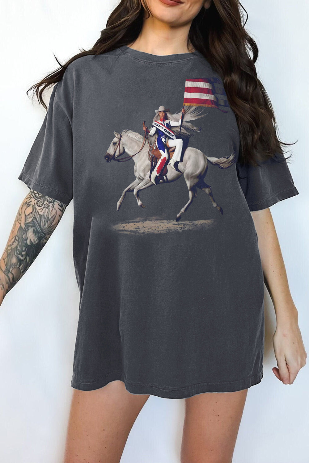 New T-Shirt Cowboy Flag Merch, Shirt Cowboy Flag Beyoncee For Women