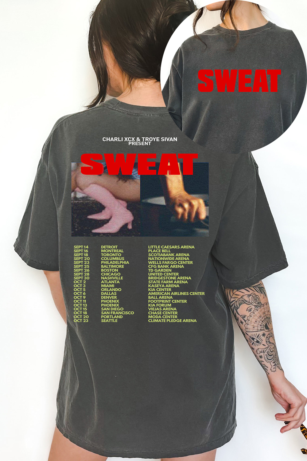 T-Shirt Charli Xcx Merch, Shirt Charli Xcx Sweat Tour Dates For Women