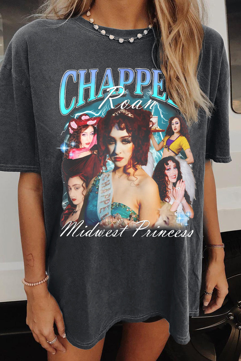 New T-Shirt Chappellroan Midwest Merch, Shirt Chappellroan Midwest Princess Retro 90S For Women