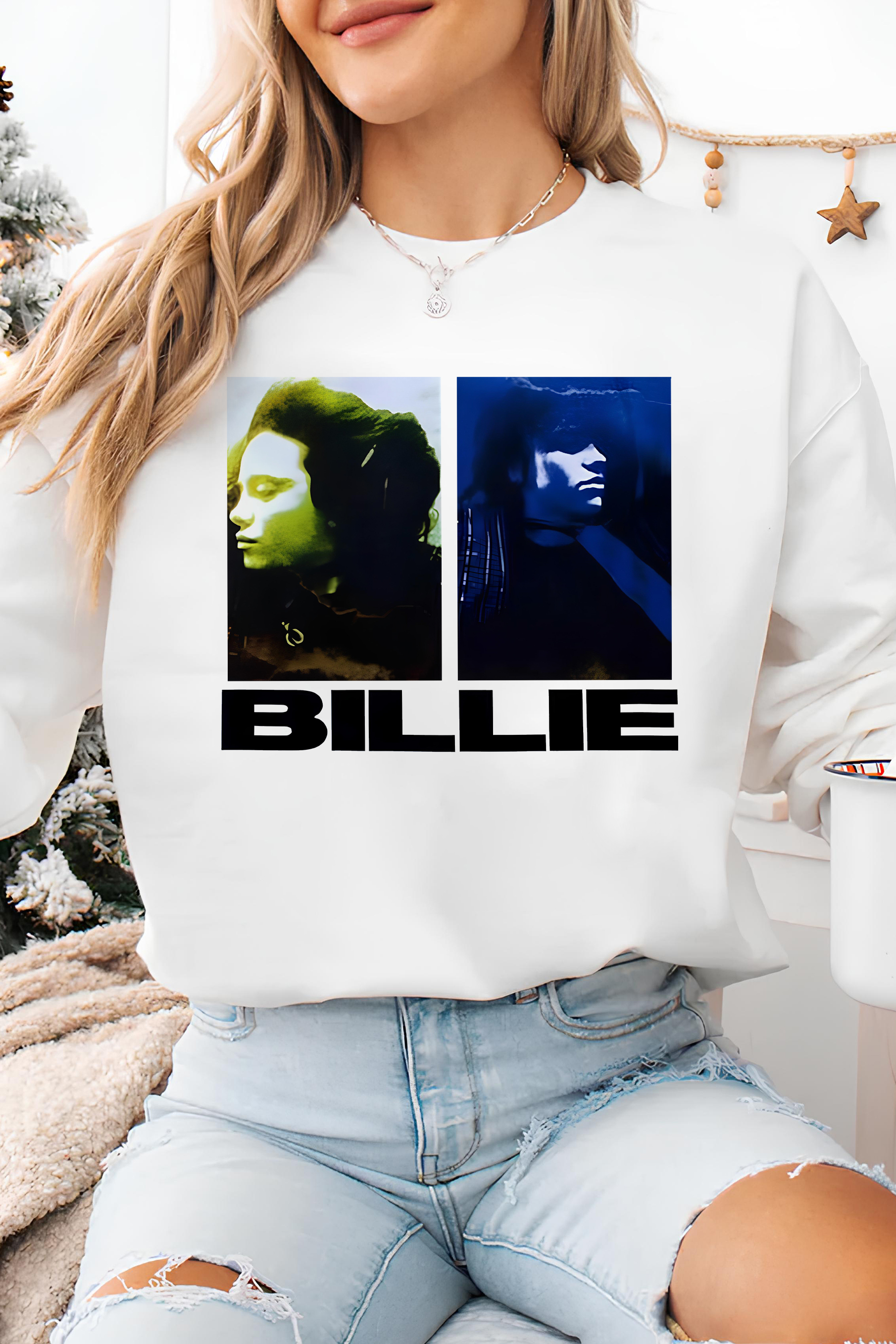 New Billie Vintage Graphic Fleece Sweatshirt For Women