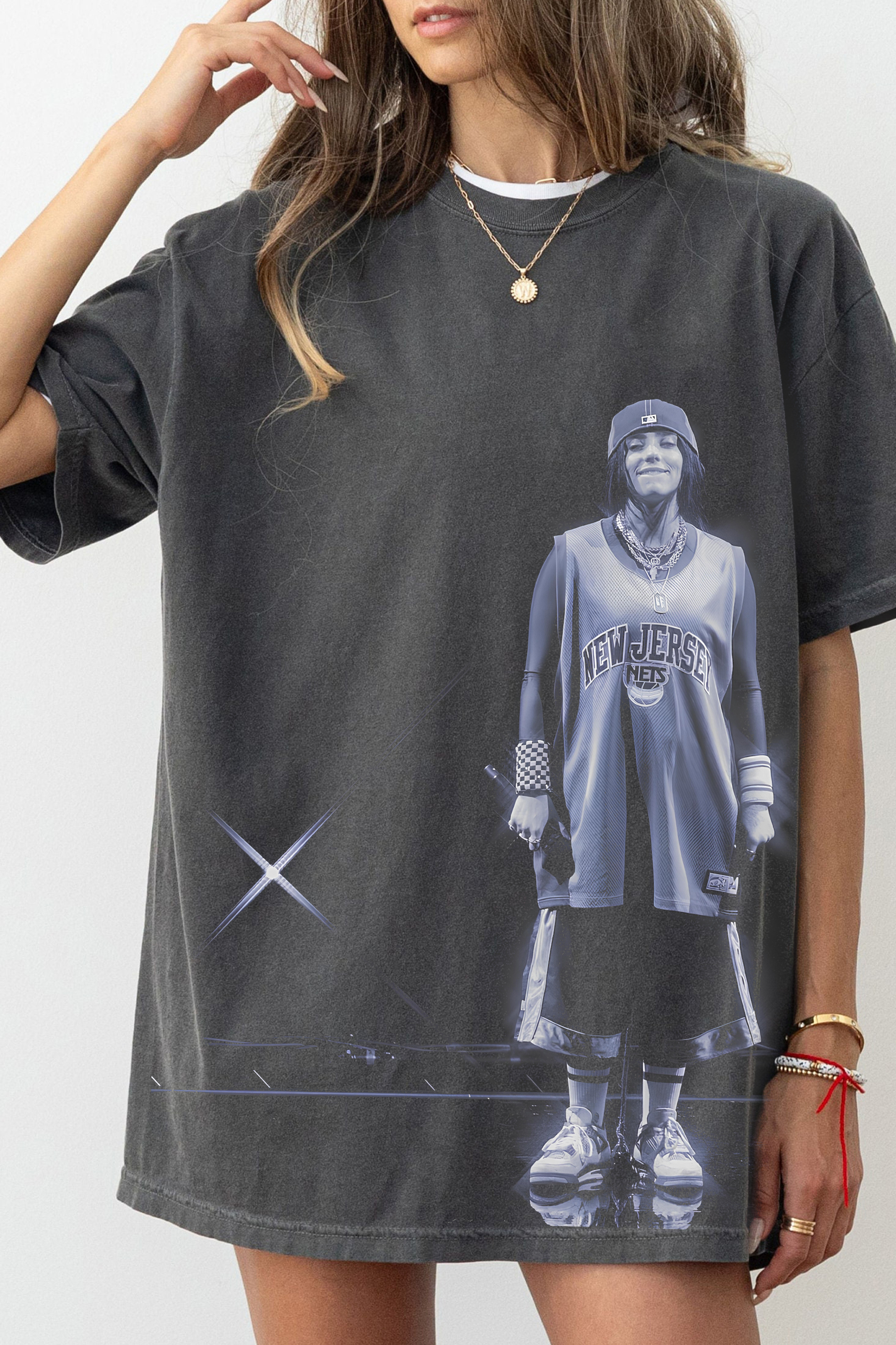 New T-Shirt Billieeilish Newark Merch, Shirt Billieeilish Newark Ver.2 For Women