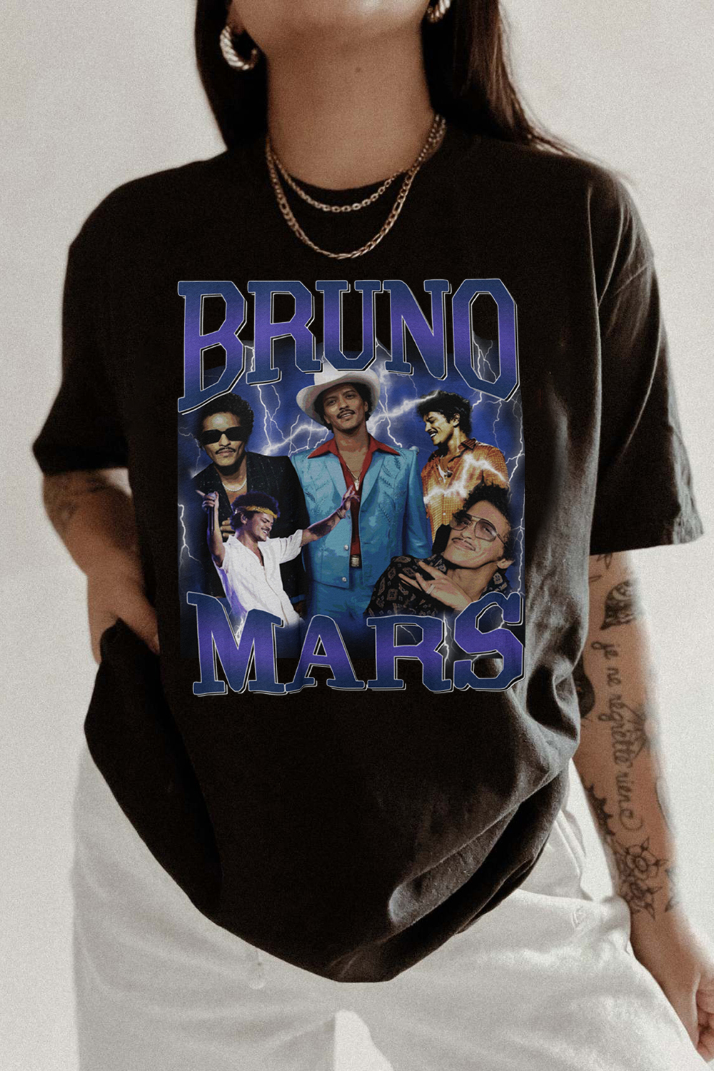 T-Shirt Bruno Mars Merch, Shirt Bruno Mars Vintage Soul Music Merch For Women