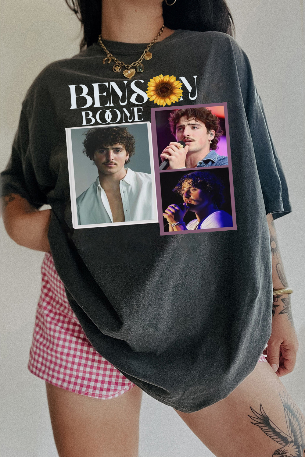 New T-Shirt Benson Boone Merch, Shirt Benson Boone Merch Concert For Women