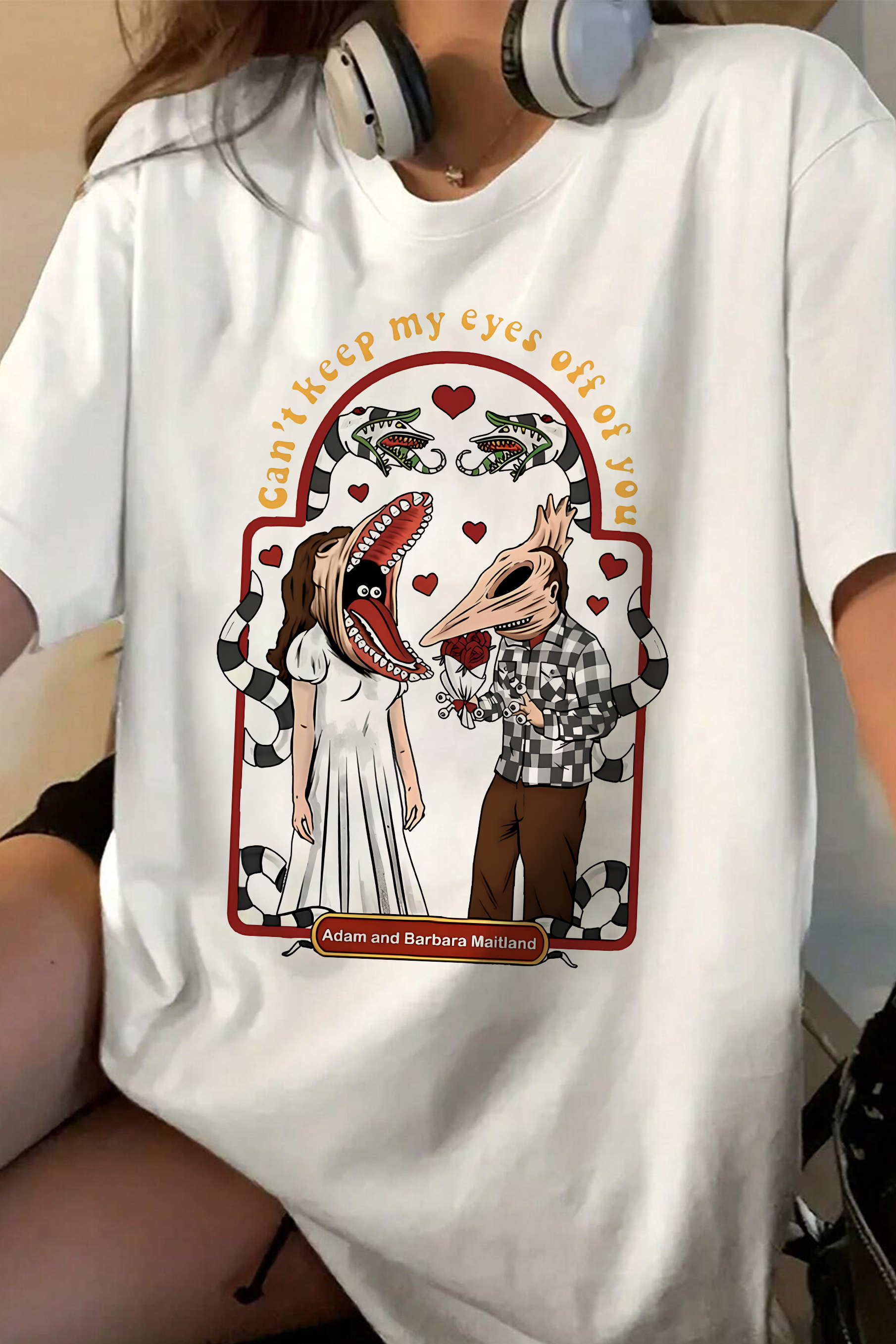 New T-Shirt Beetlejuice Movie Merch, Shirt Beetlejuice Movie Characters Valentine Day For Women