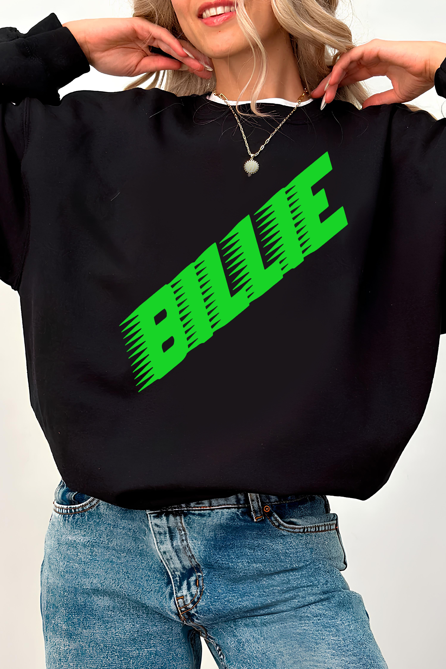 New Billie Eilish Blohsh Graffiti Fleece Sweatshirt For Women