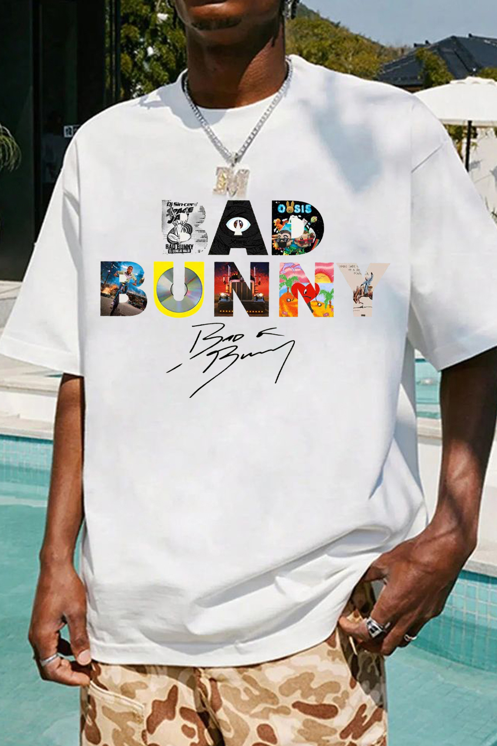 New T-Shirt Badbunny Short Merch, Shirt Badbunny Short Sleeve