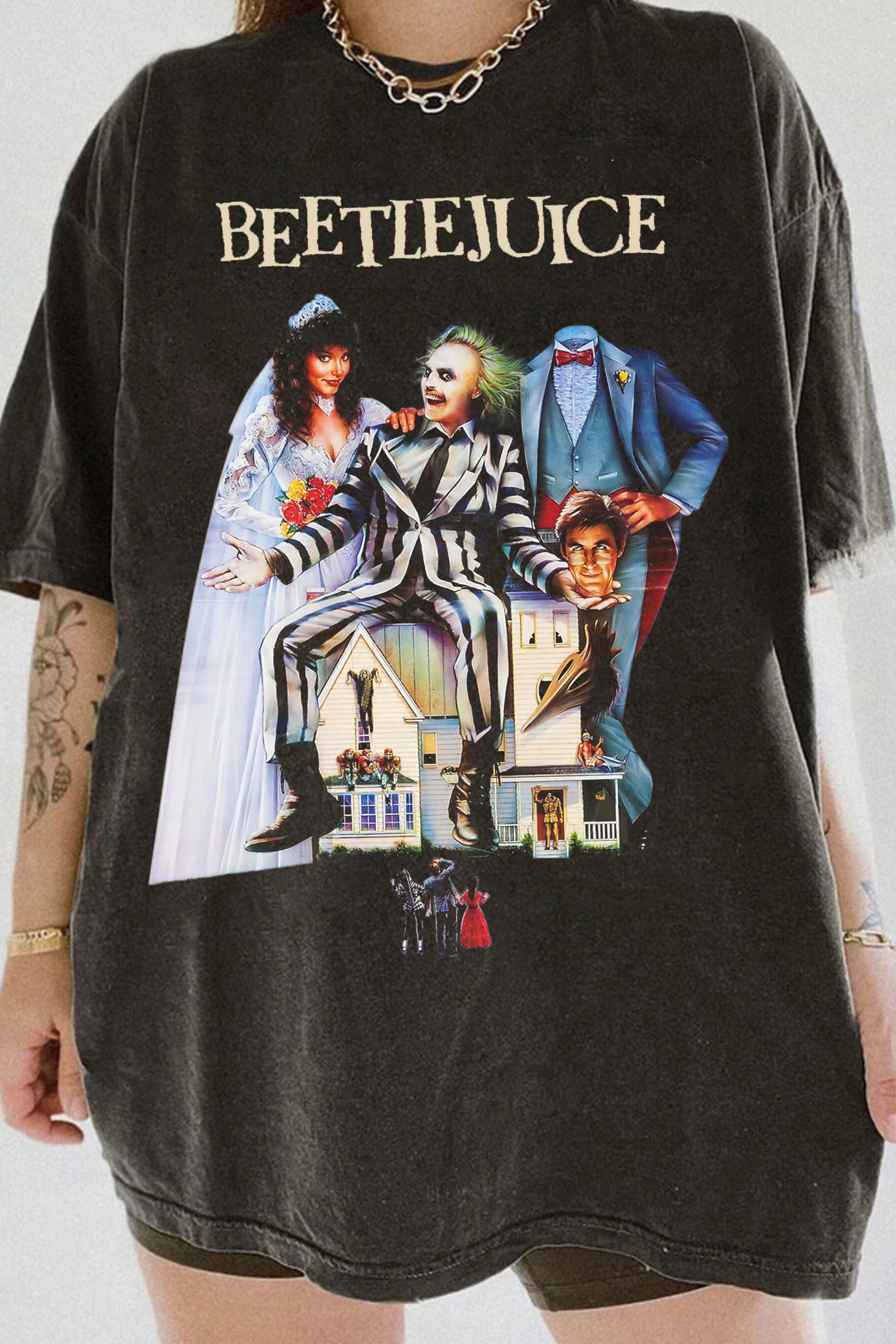 New T-Shirt Beetlejuice 1988 Merch, Shirt Beetlejuice 1988 Movie For Women