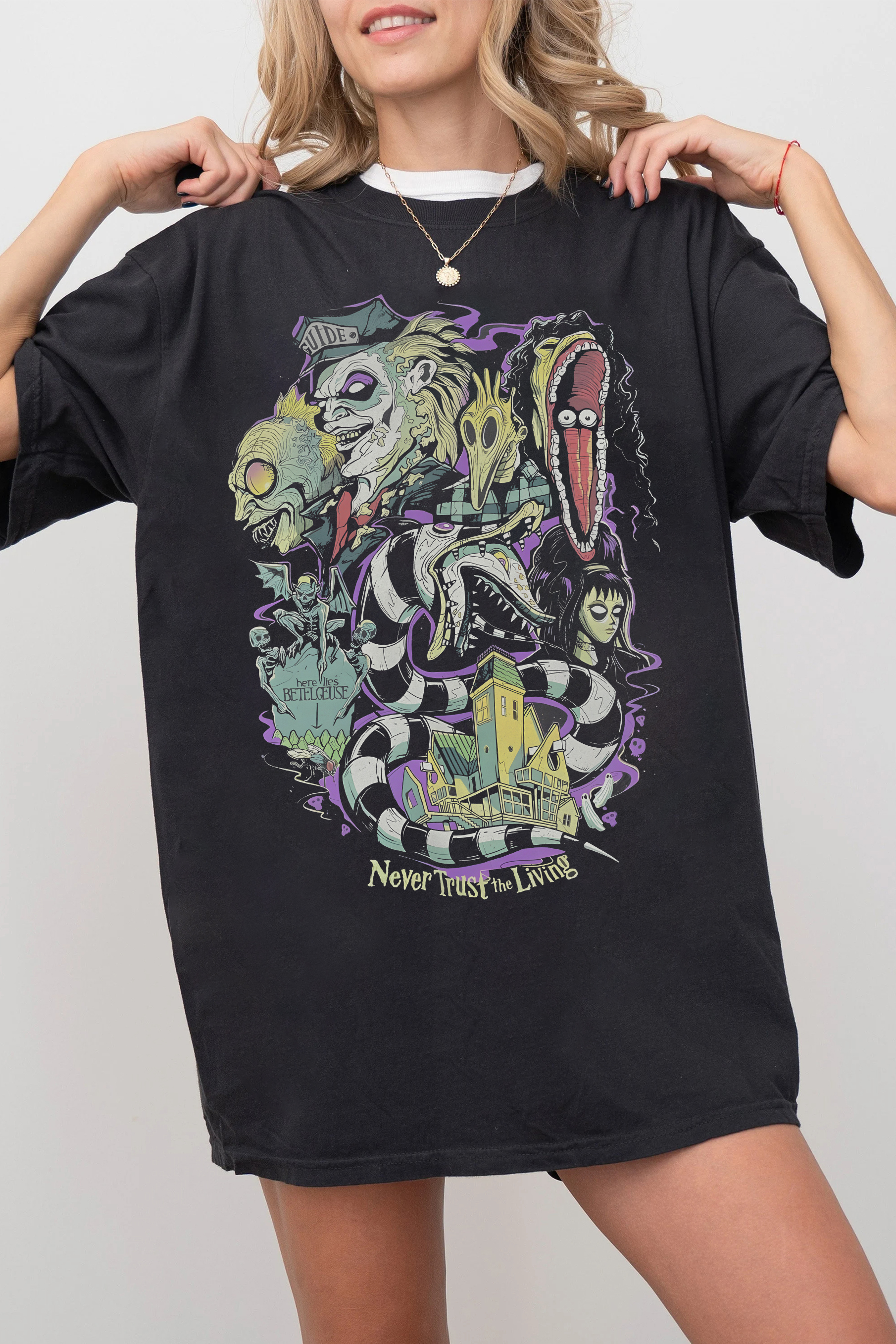 T-Shirt Beetlejuice 1988 Merch, Shirt Beetlejuice 1988 Movie Vintage For Women