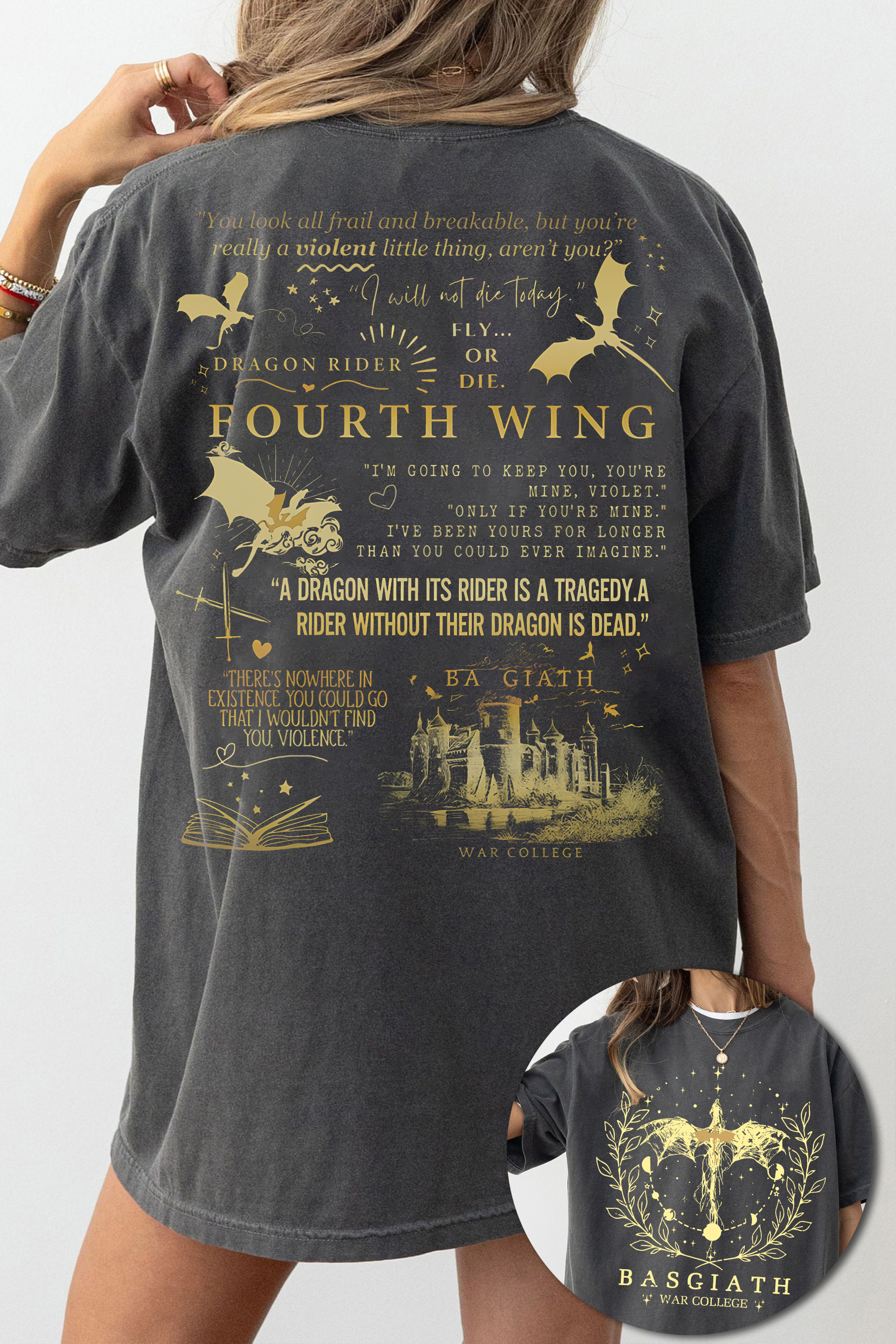 T-Shirt Basgiath War Merch, Shirt Basgiath War College Hotd For Women