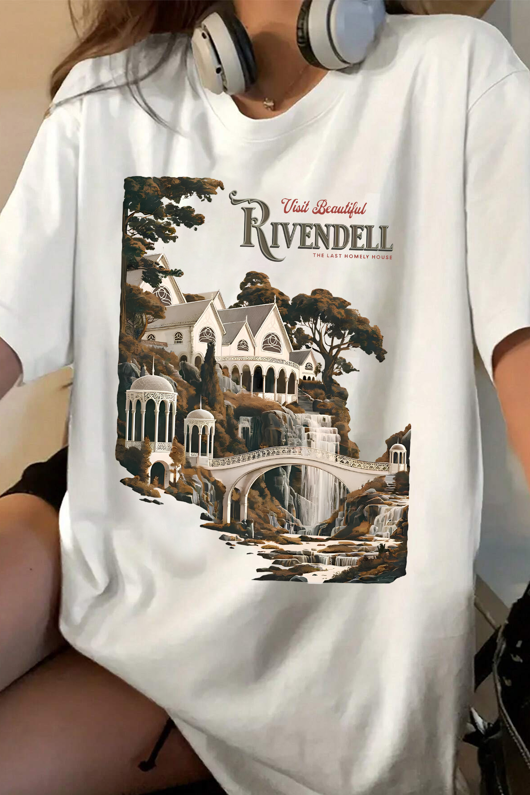 New T-Shirt Beautiful Rivendell Merch, Shirt Beautiful Rivendell Lord Of The Rings For Women