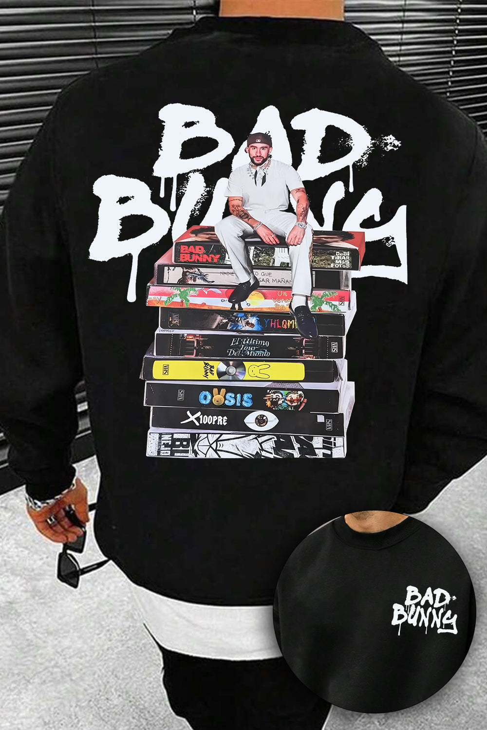 New Bad Bunny Album Two Sided Sweatshirt For Men