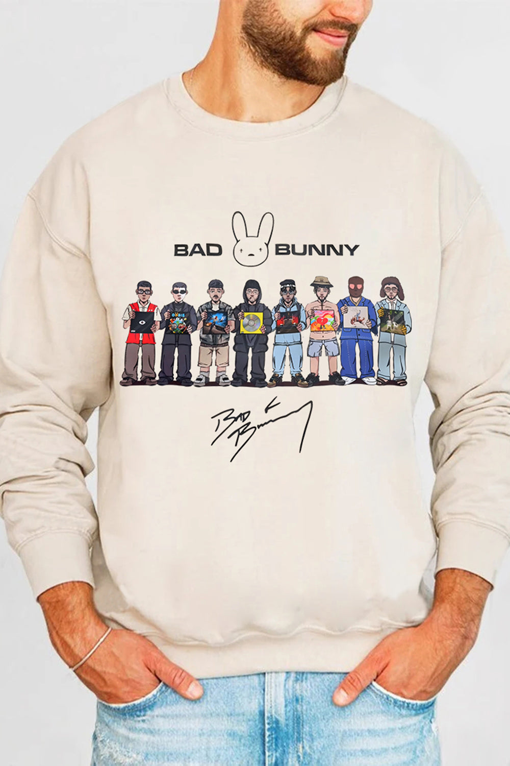 New Bad Bunny Dtmf Album Merch Sweatshirt For Men