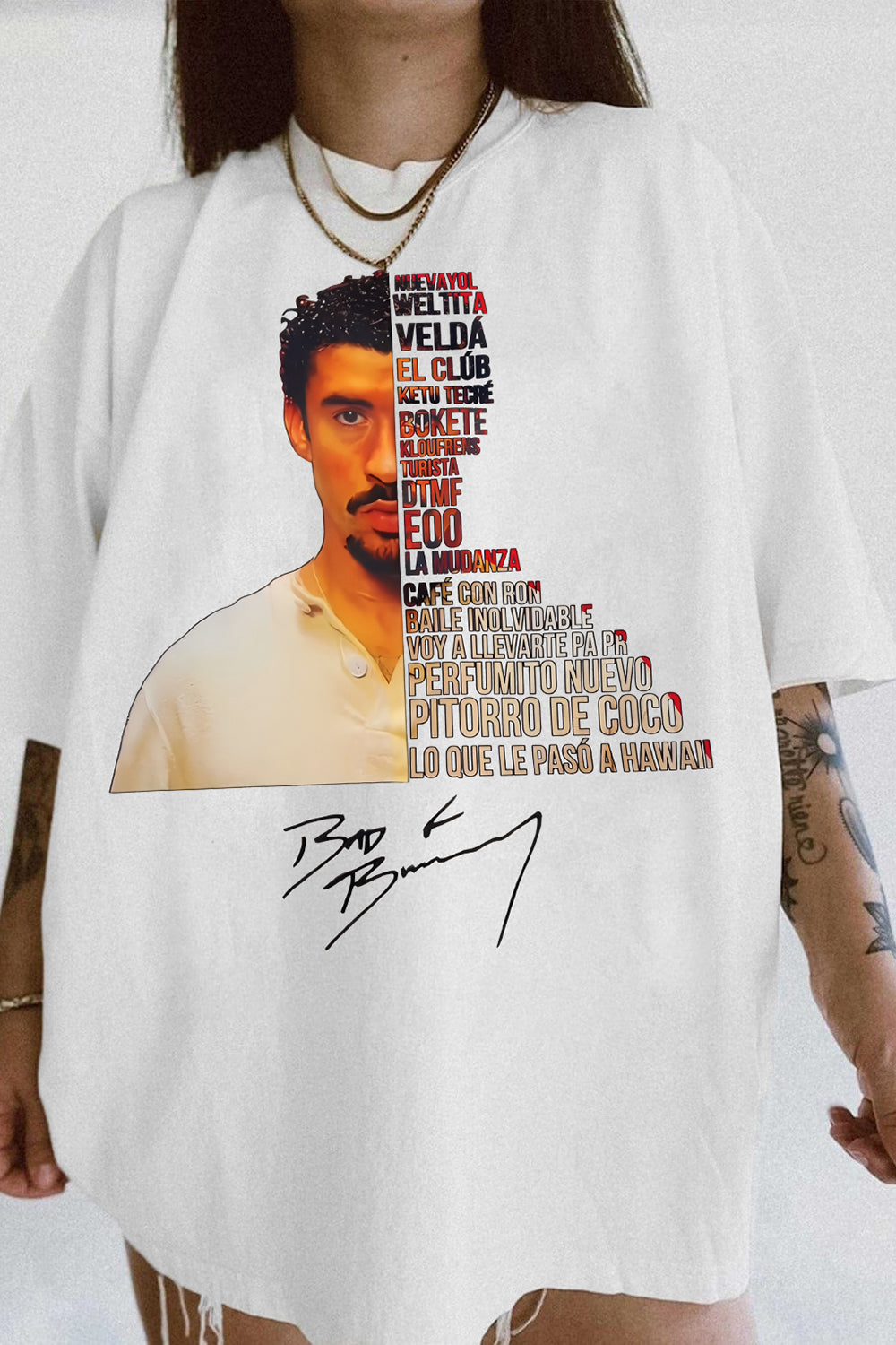 New T-Shirt Bad Bunny Merch, Shirt Bad Bunny Album Dtmf Graphic For Women