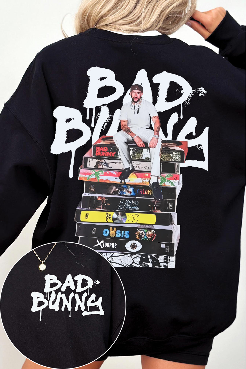 New Bad Bunny Album Two Sided Sweatshirt For Women