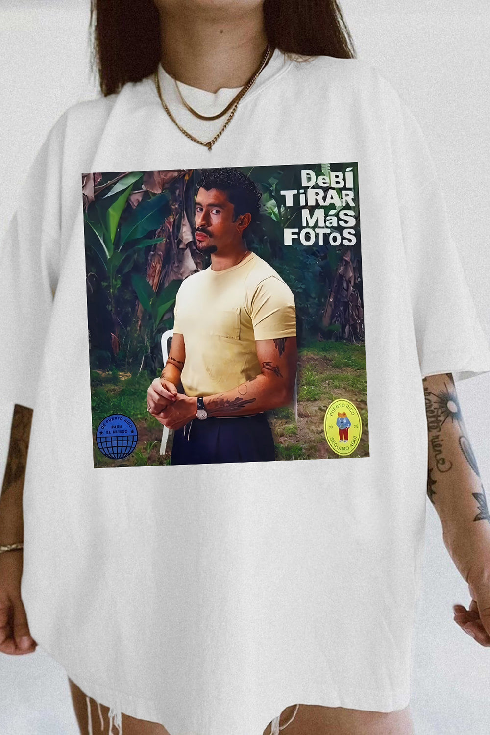 T-Shirt Bad Bunny Merch, Shirt Bad Bunny 2025 Dtmf Album Graphic For Women