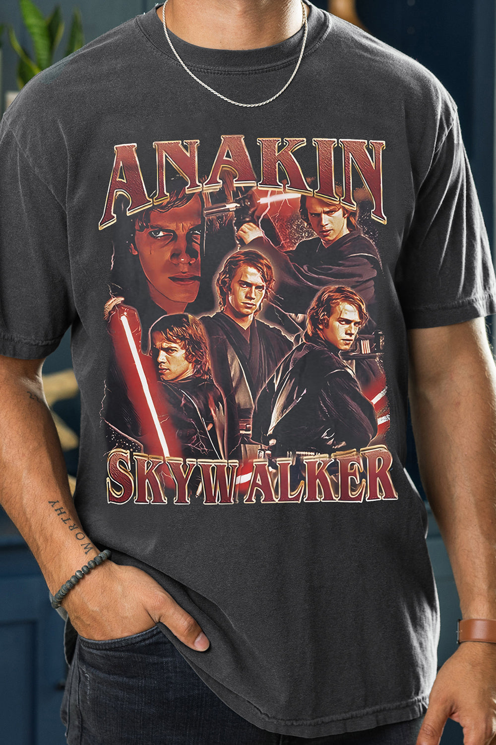 New T-Shirt Anakin Skywalker Merch, Shirt Anakin Skywalker Vintage 90S For Men